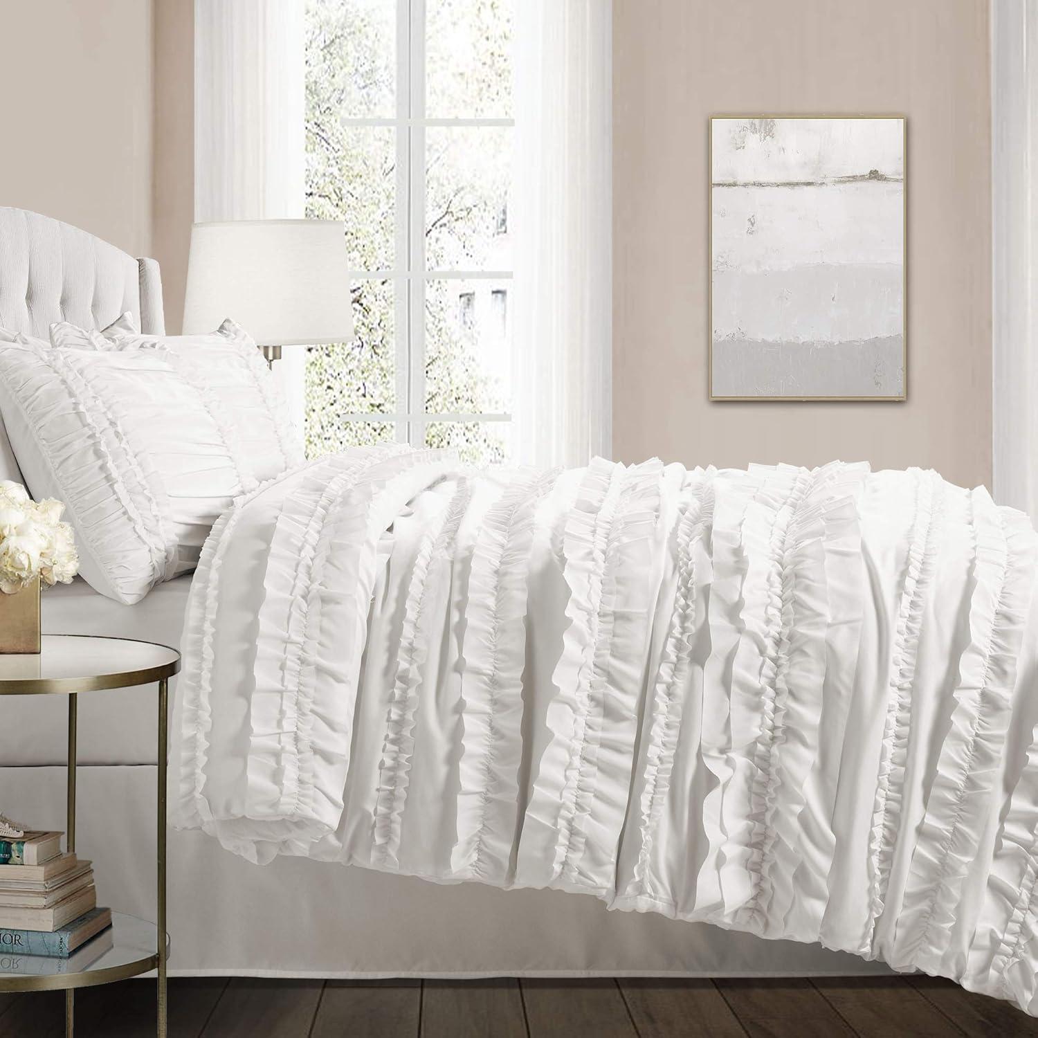 Belle Ruffle 4pc Comforter Set - Lush Décor