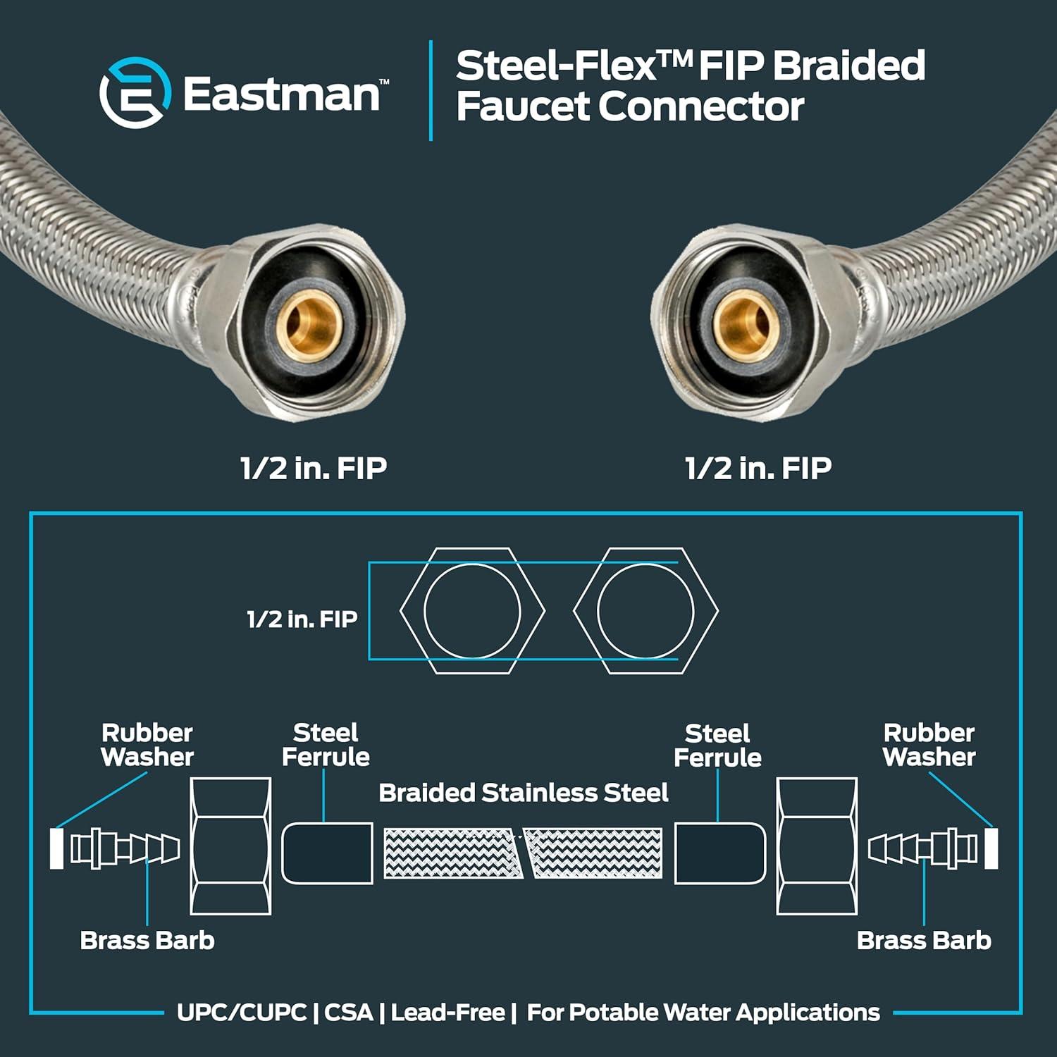 36-Inch Stainless Steel Braided Faucet Supply Line