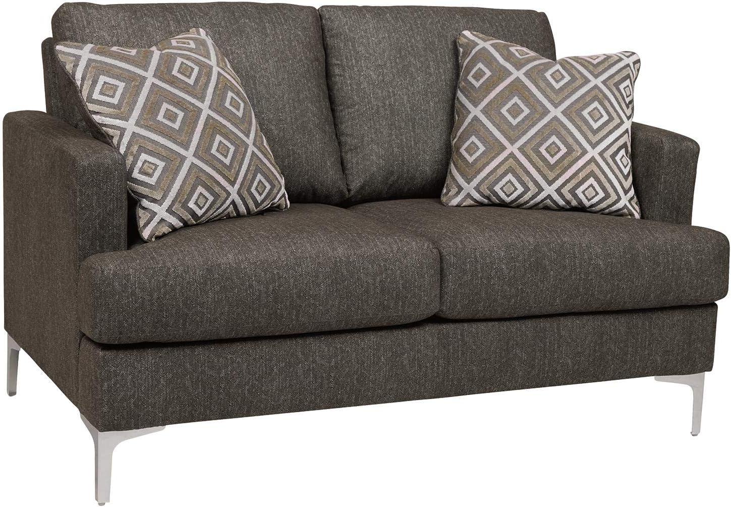 Signature Design by Ashley Contemporary Arcola RTA Loveseat Microfiber Java