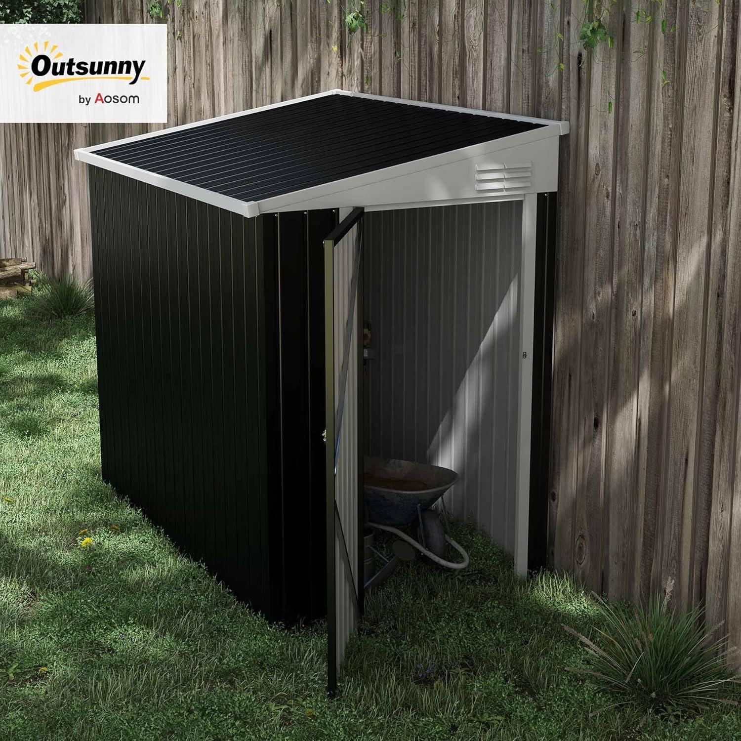 Outsunny Metal Lean-to Storage Shed