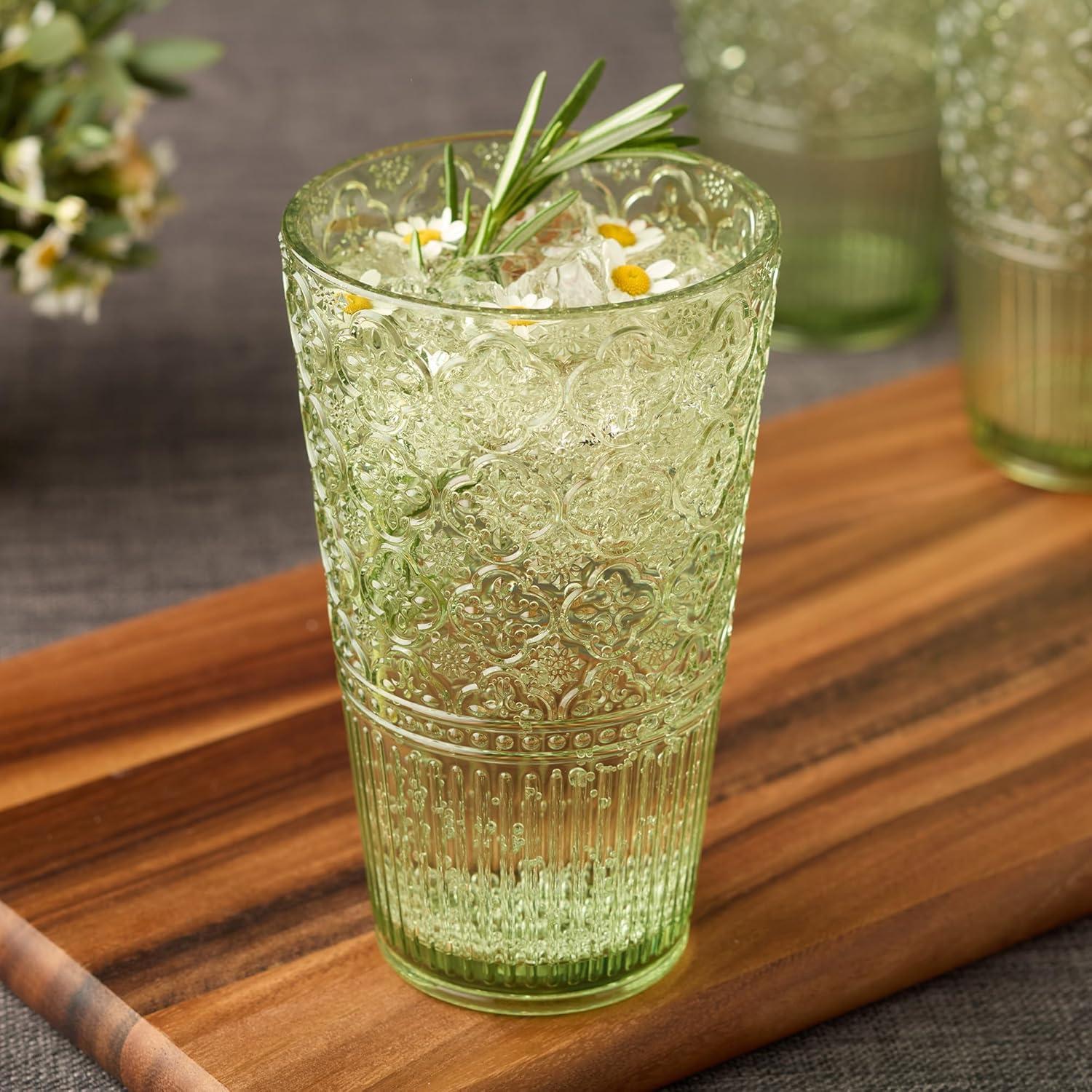 Certified International Victoria Set of 6 Acrylic Ice Tea Glass 22 oz