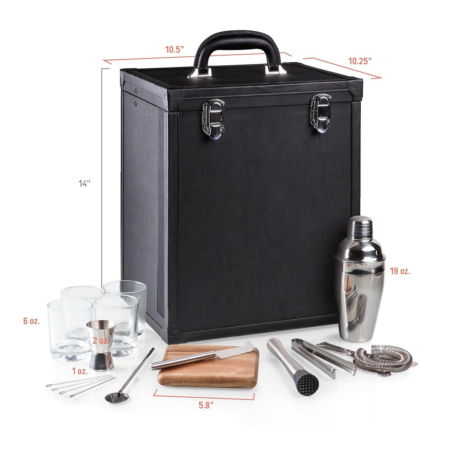 Hamilton Bartender Kit - Portable Bar Case with Cocktail Set