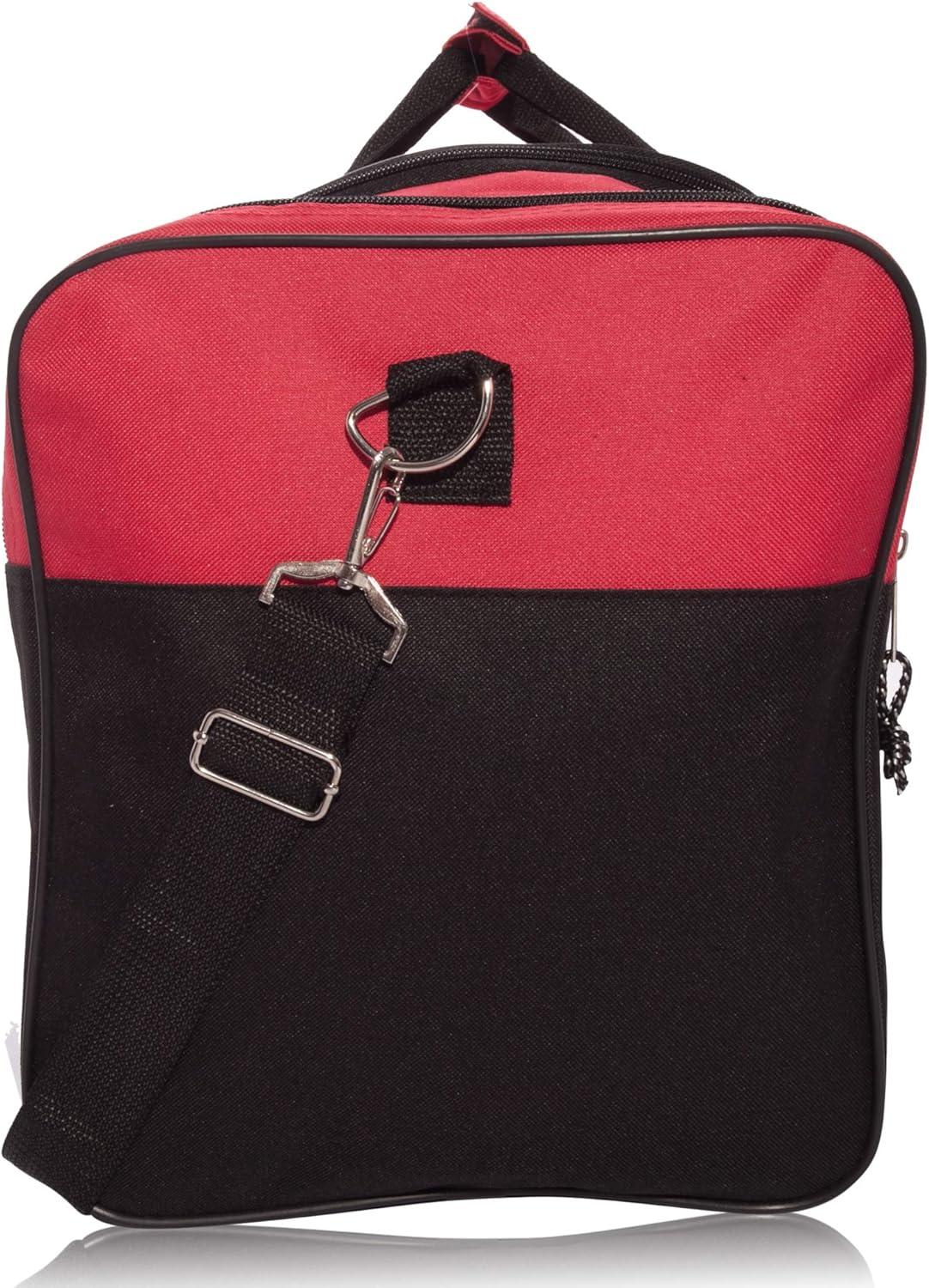 DALIX 25" Extra Large Vacation Travel Duffle Bag in Red and Black