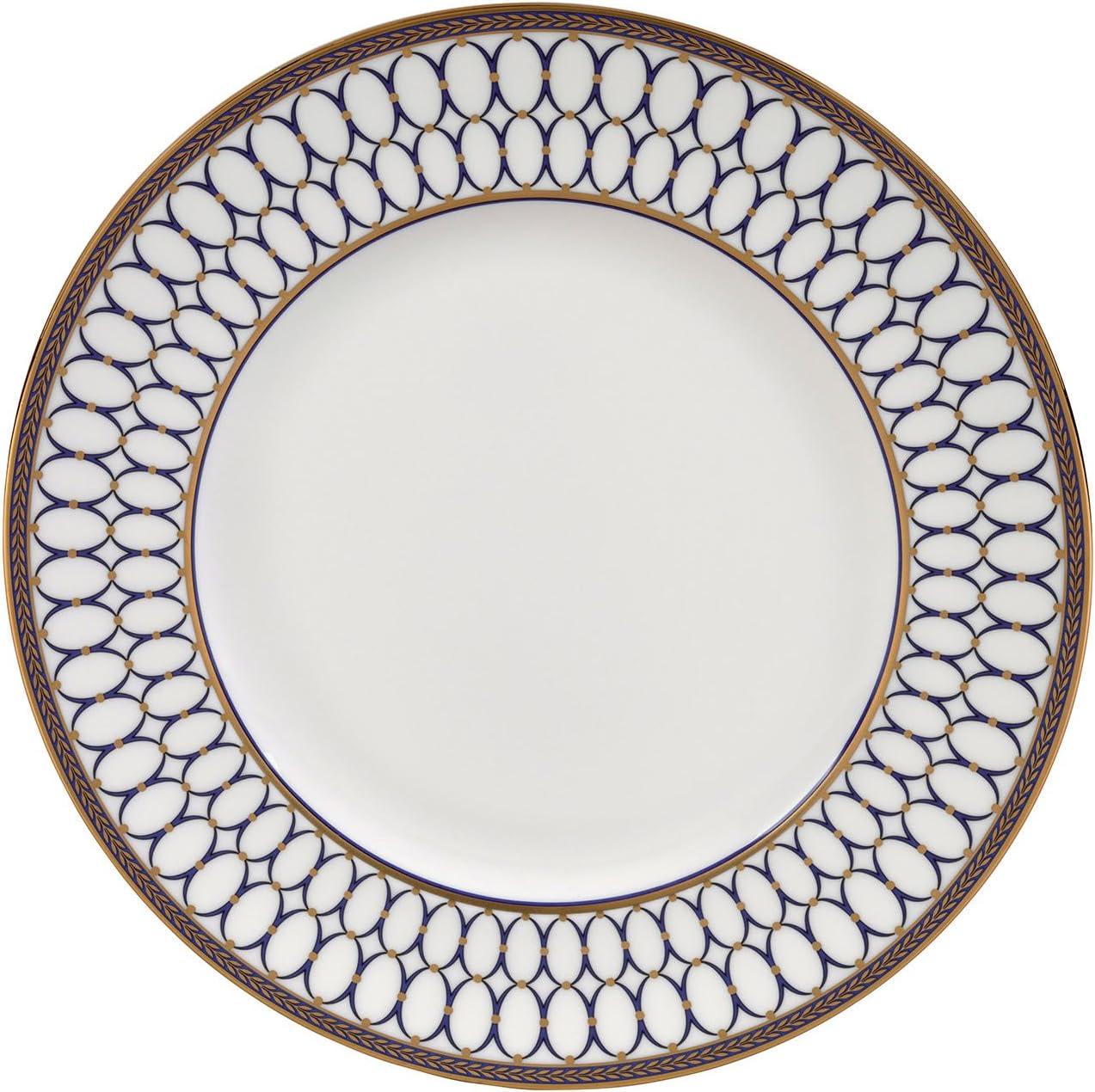 Blue and Gold Porcelain 10.75" Dinner Plate