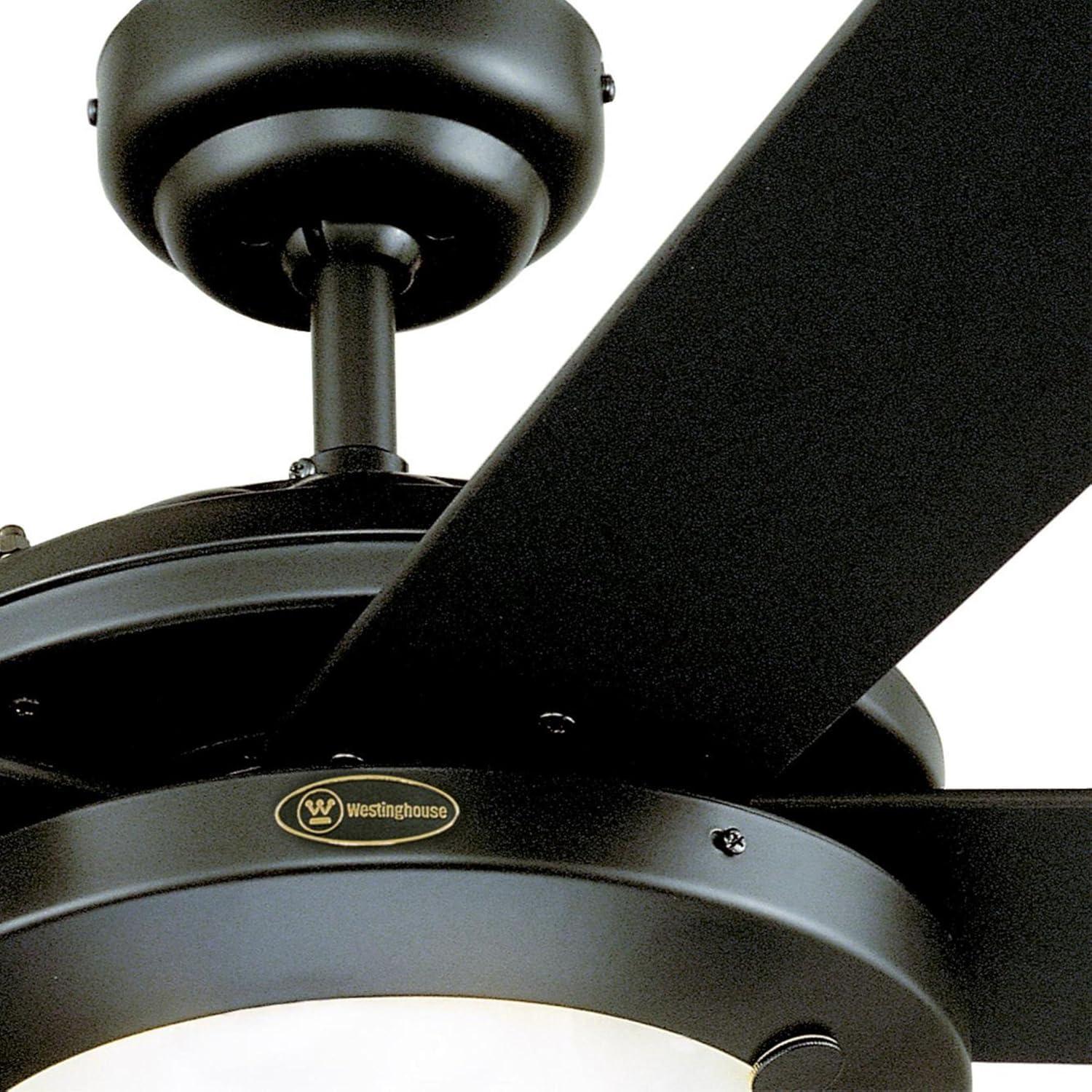 Matte Black 52-Inch Ceiling Fan with LED Light