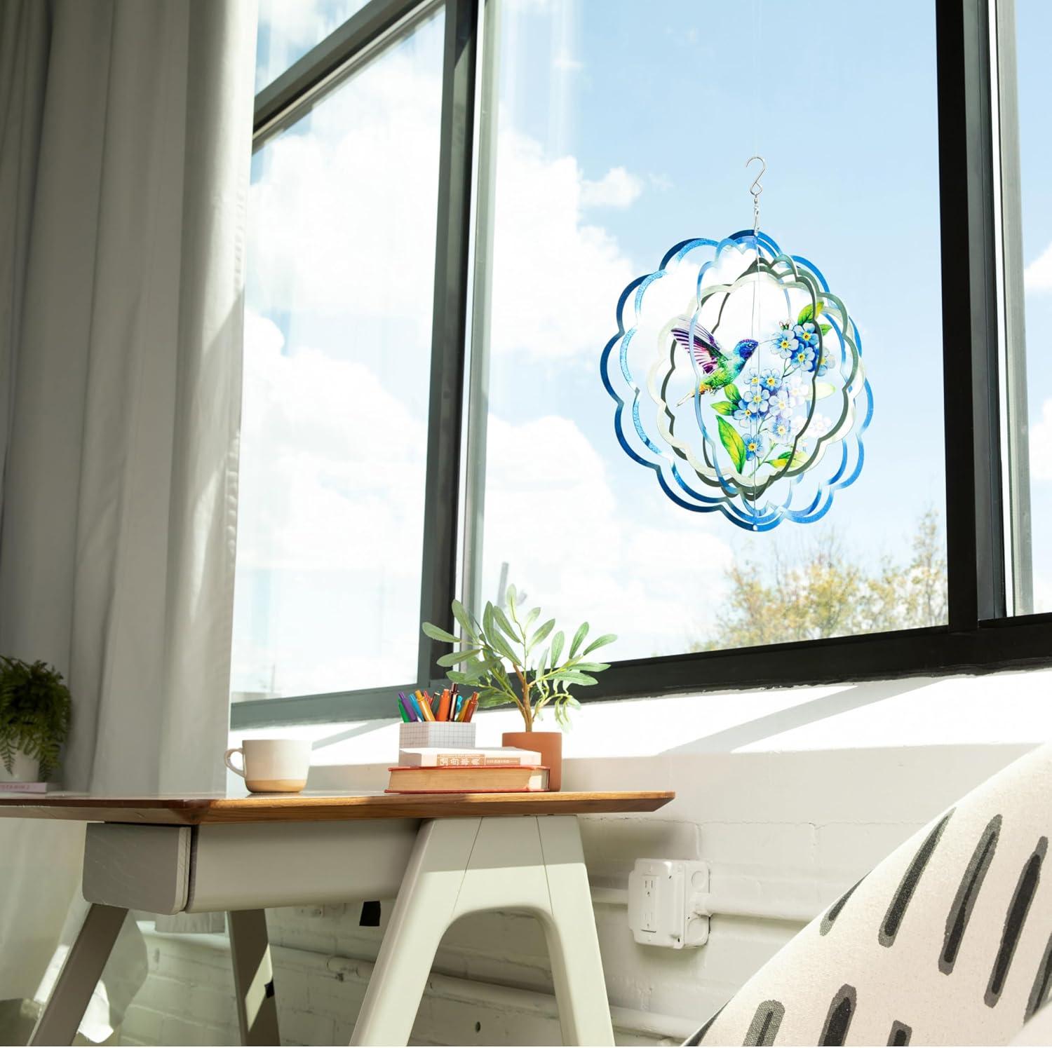 VP Home Lotus Teardrop Kinetic 3D Metal Outdoor Garden Decor Wind