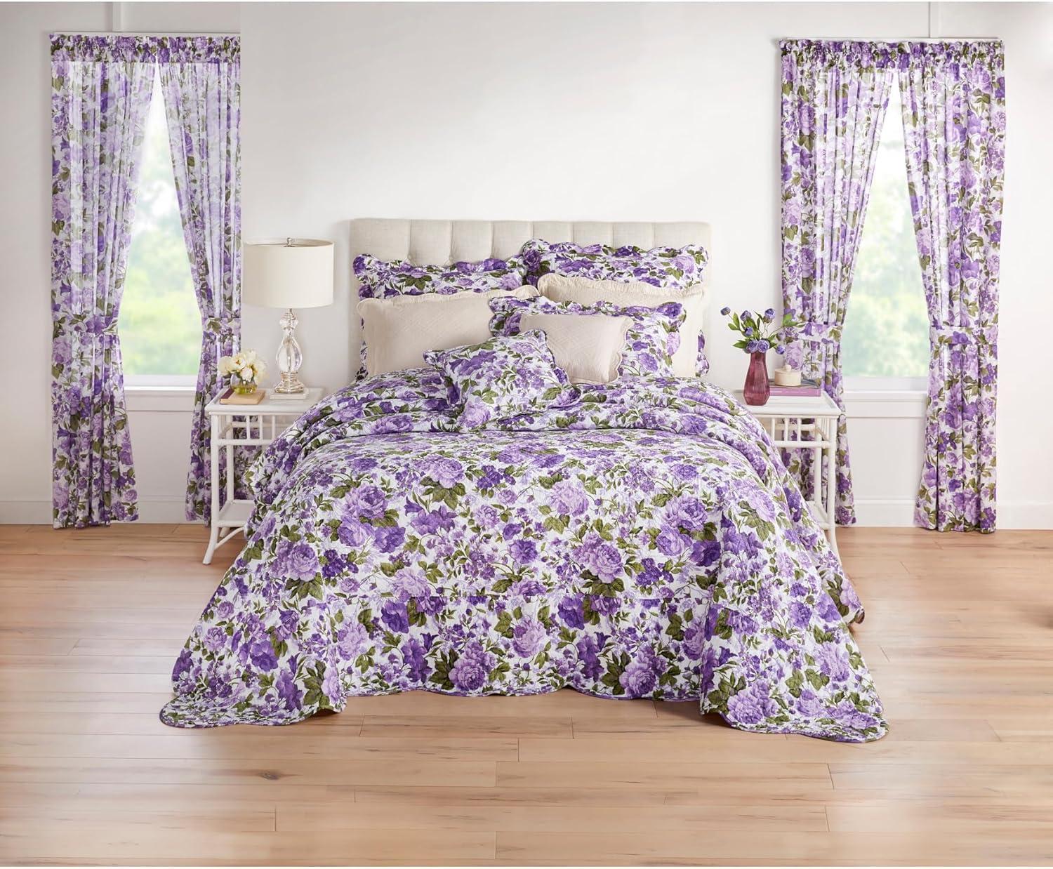 BrylaneHome Florence Oversized Bedspread - Twin, Floral Multi