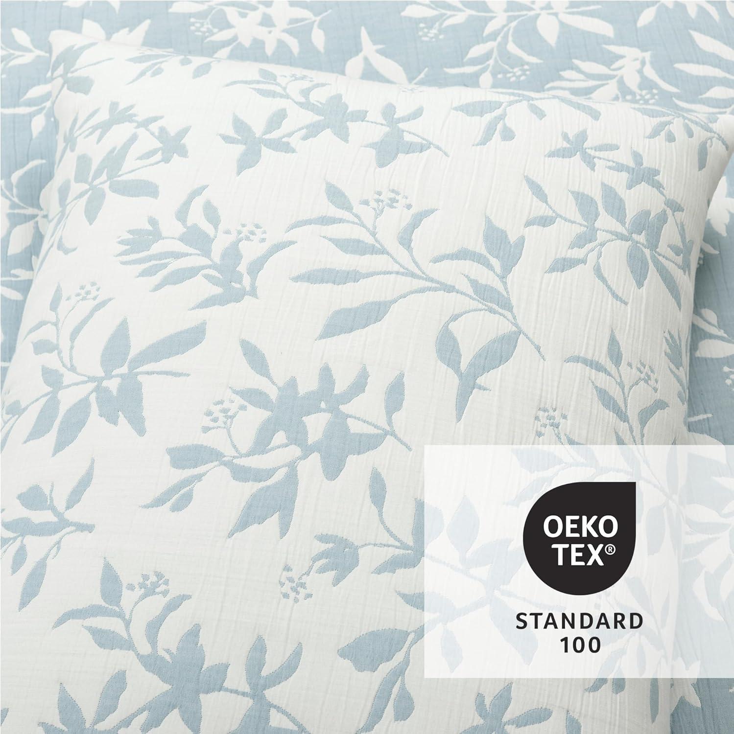 Lush Decor Floral Jacquard Reversible Soft Matelassé Quilt 3Pc Set