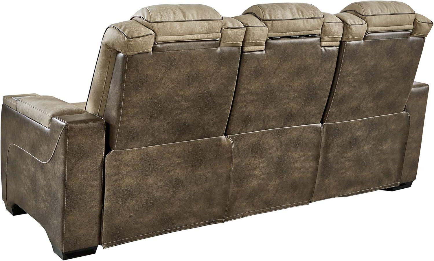 86'' Faux Leather Power Reclining Sofa