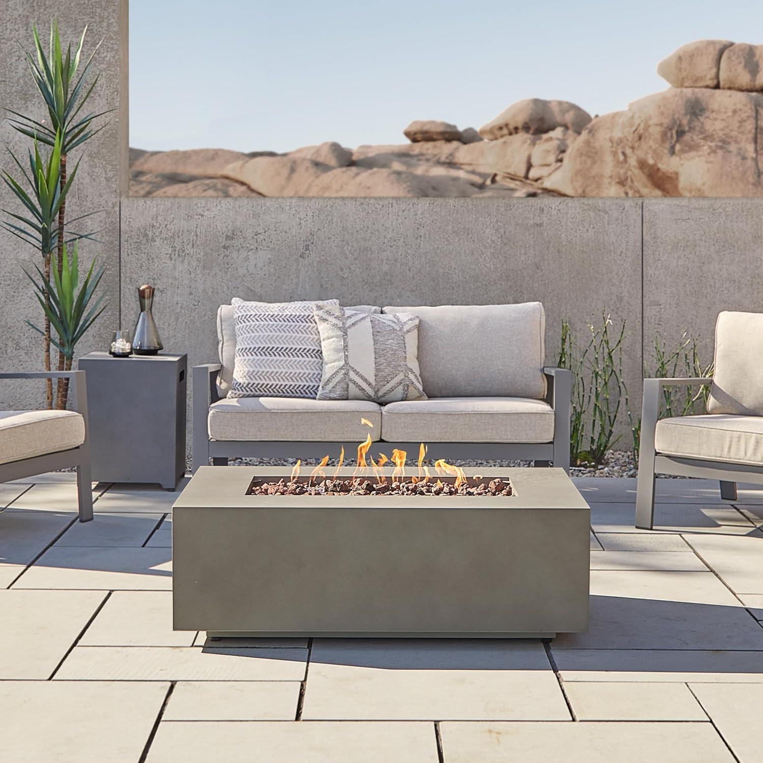 AEGEAN Propane / Natural Gas Outdoor Fire Pit Table