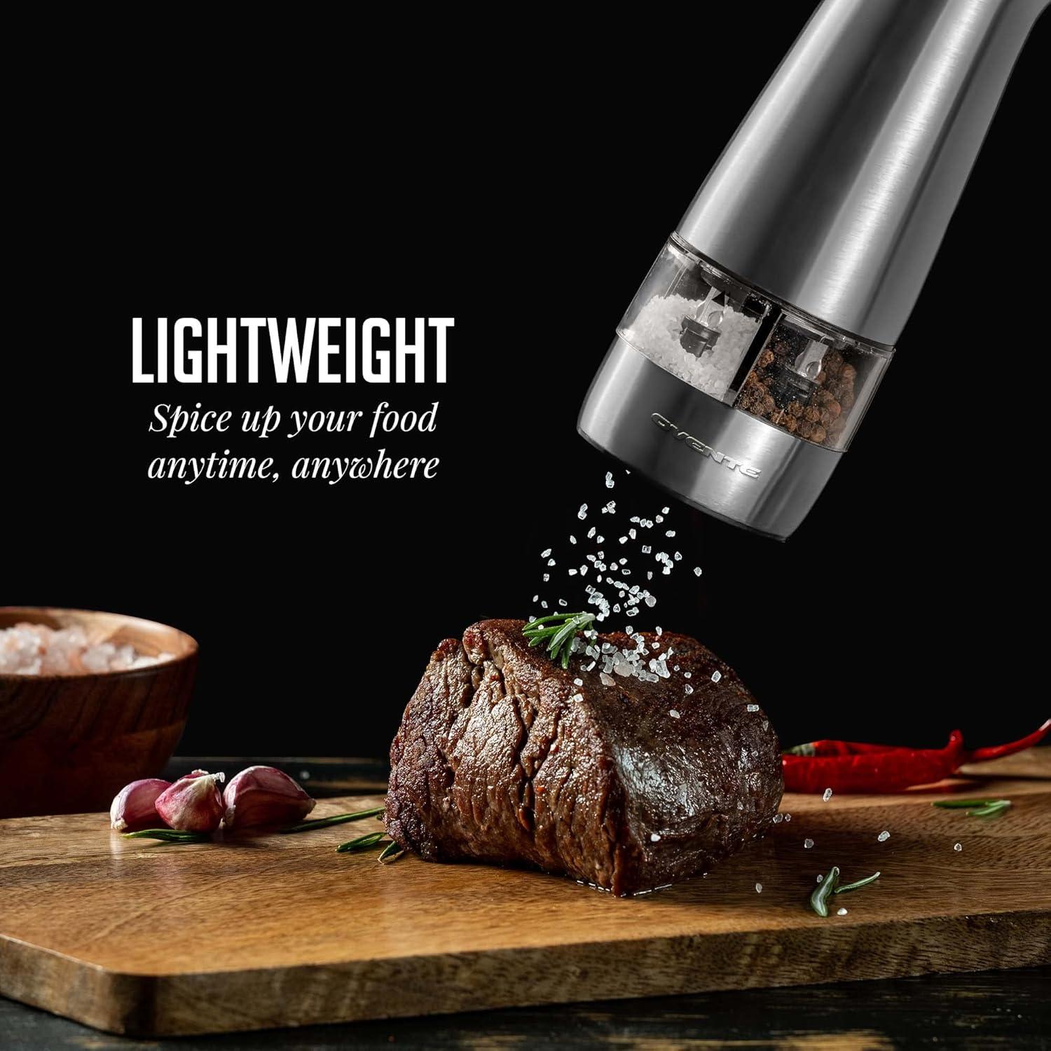 Ovente Electric 2-in-1 Salt & Pepper Combination Mill