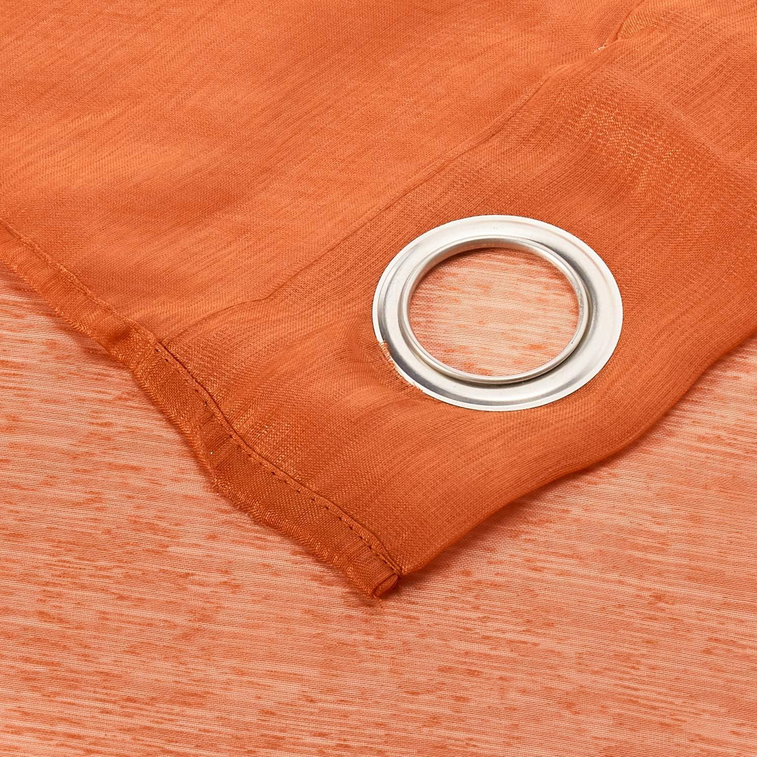 Dainty Home Solid Sheer Curtains for Living Room and Bedroom 110"W x 84"L Window Sheers Window Drapes (Set of 2)