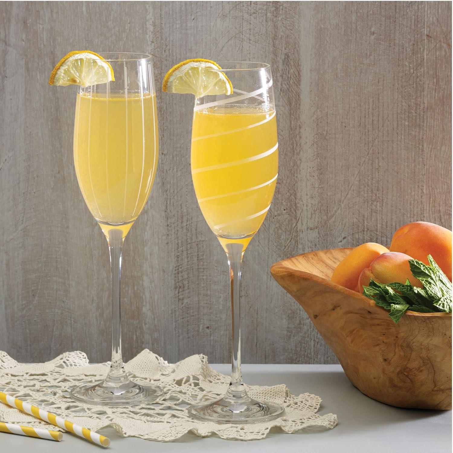 Mikasa Cheers 8-Ounce Champagne Flutes, Service for 4