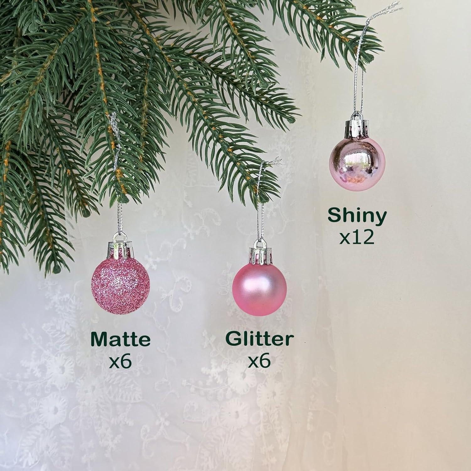 Fuebueo 24Pcs Christmas Balls Ornaments Shatterproof Hanging Ball for Holiday Wedding Party