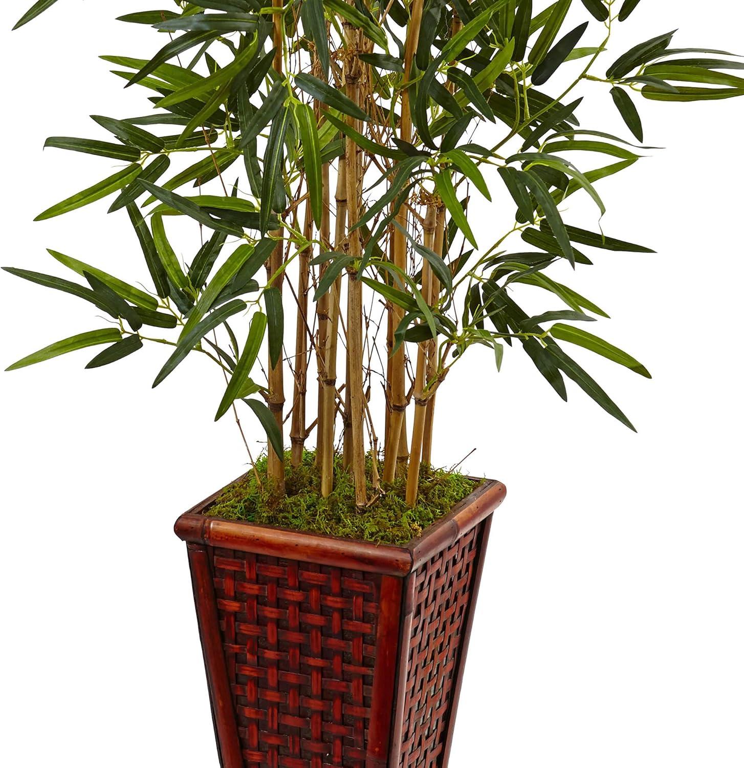 Nearly Natural 4.5’ Bamboo Tree in Decorative Planter