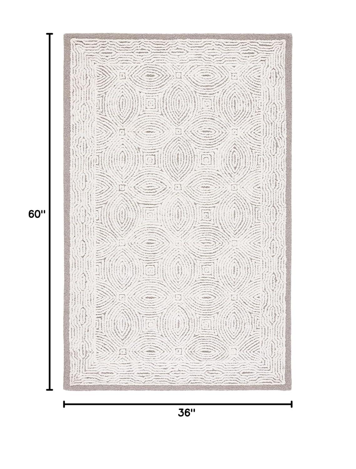 Abstract ABT575 Handmade Indoor Accent Rug - Beige/Ivory - 3'x5' - Safavieh