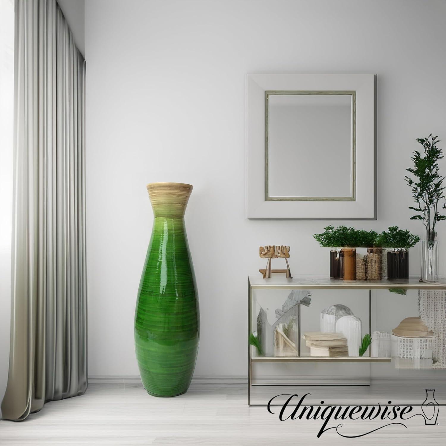 Uniquewise Handmade Wood Floor Vase