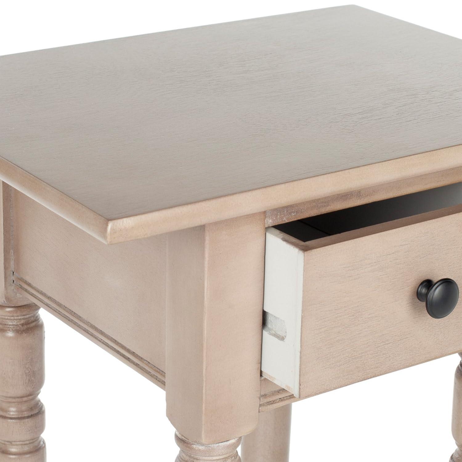 Sabrina End Table - AMH5704B - Distressed Black - Safavieh Couture