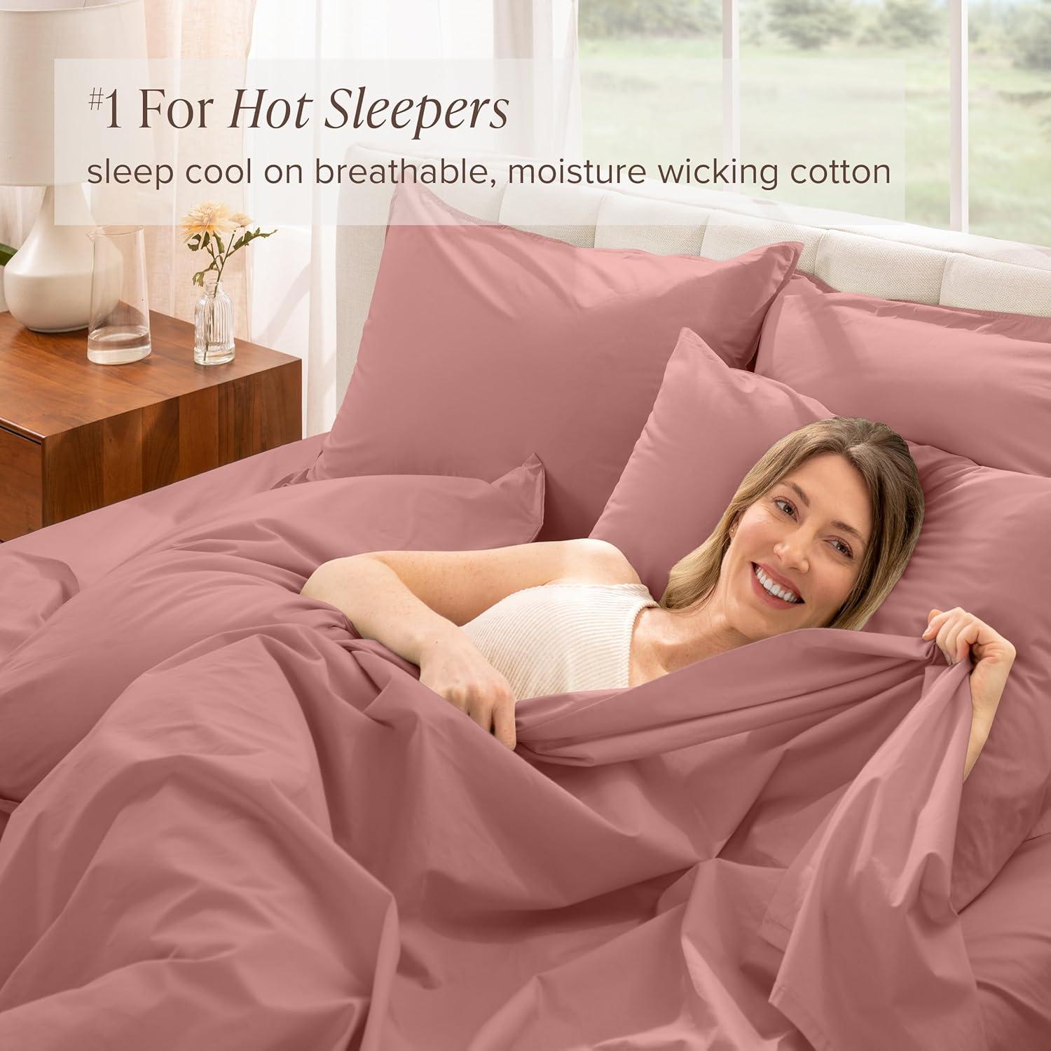 Bare Home 100% Cotton Percale Sheet Set
