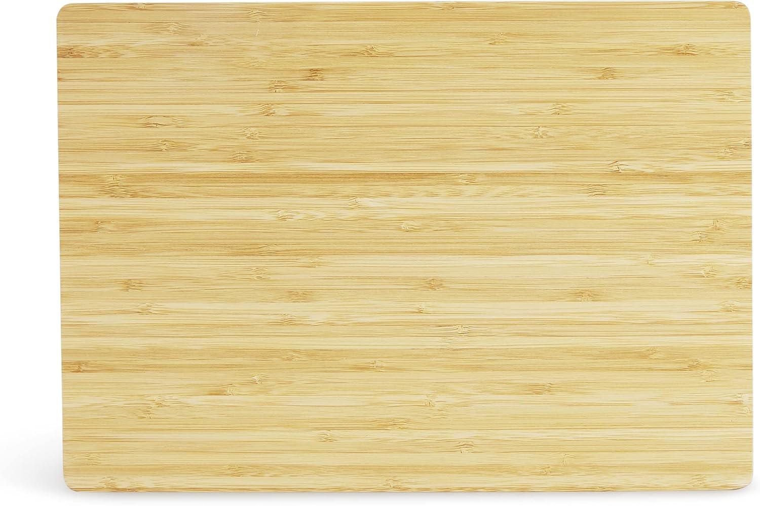 Makerflo Bamboo Wood Cutting Board 14 x 10 Inches - 1 Pc Ideal for Laser Engraving