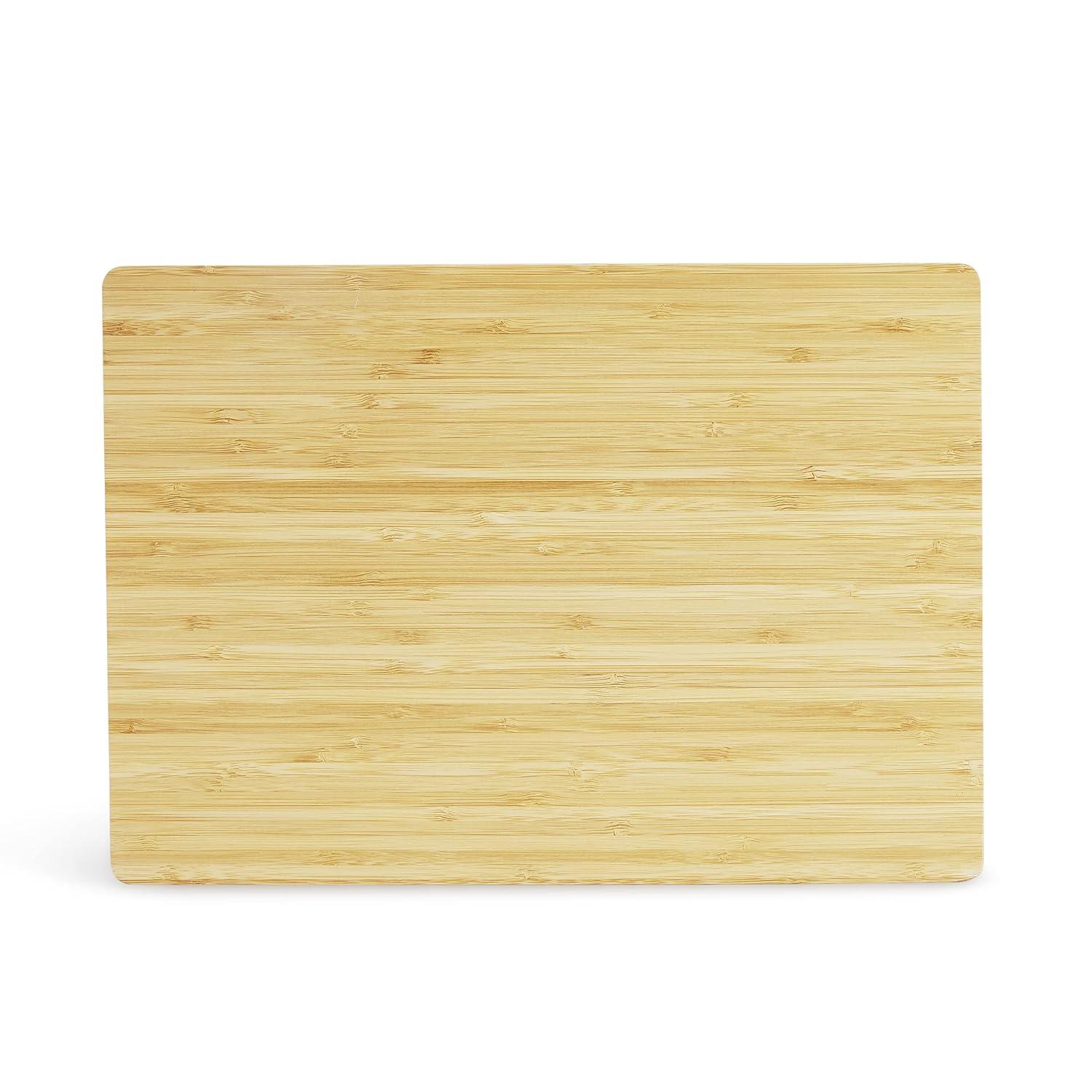 Makerflo Bamboo Wood Cutting Board 14 x 10 Inches - 1 Pc Ideal for Laser Engraving