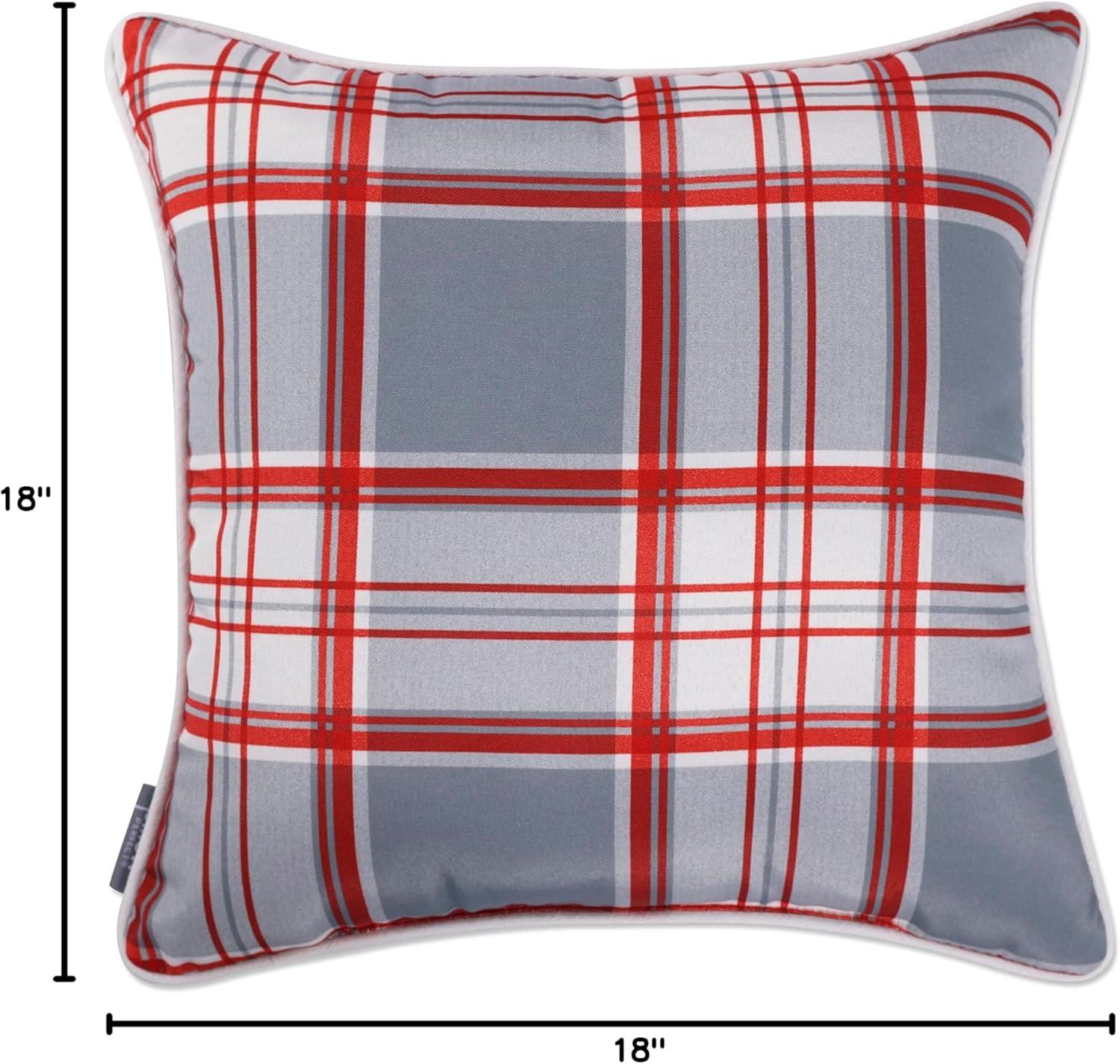 Pillow Perfect Plaid Indoor/Outdoor Throw Pillow