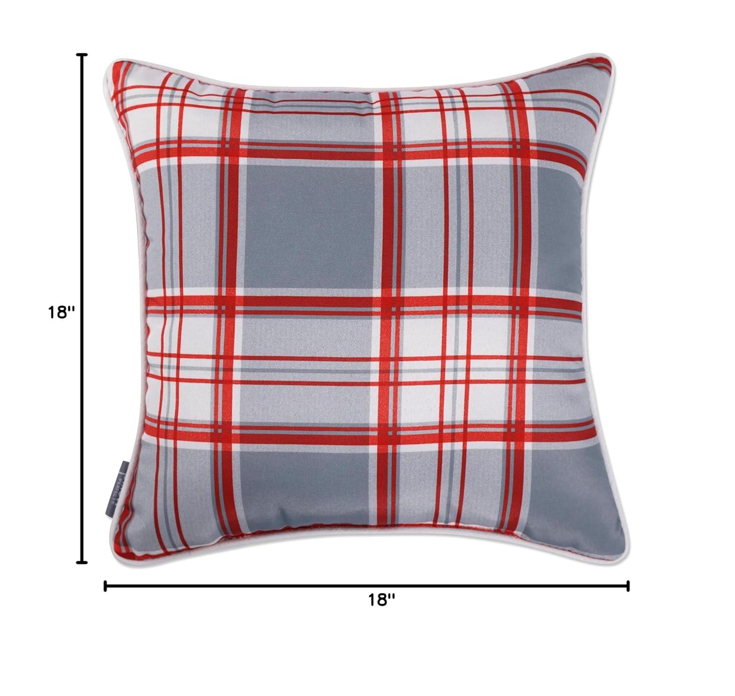 Pillow Perfect Plaid Indoor/Outdoor Throw Pillow
