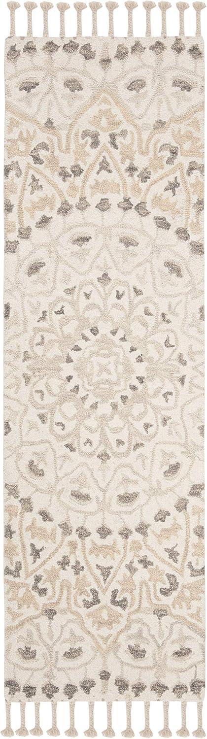 Ivory Elegance Hand-Tufted Wool Runner Rug - 2'3" x 8'