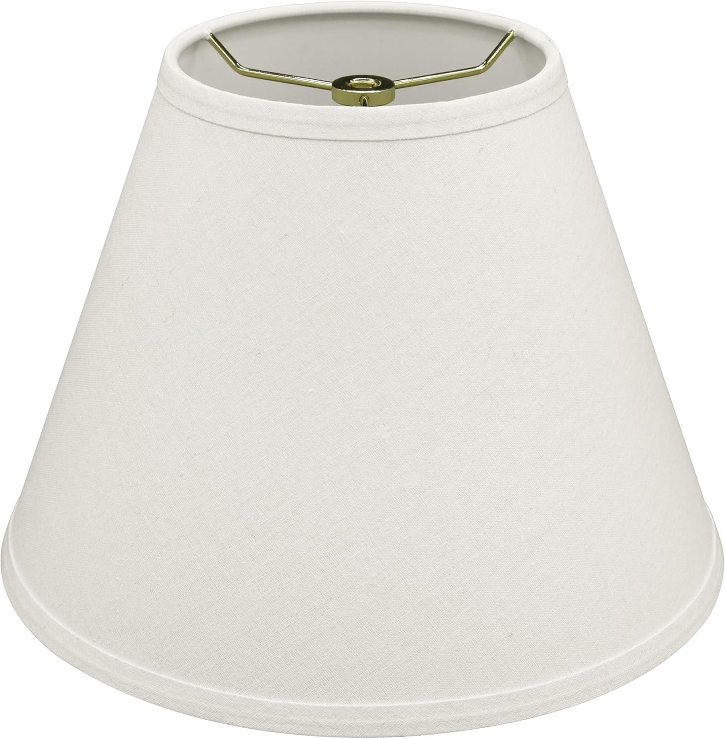 Aspen Creative 32637A Transitional Empire Shape Spider Construction Lamp Shade in White, 6" Top x 12" Bottom x 9" Slant Height