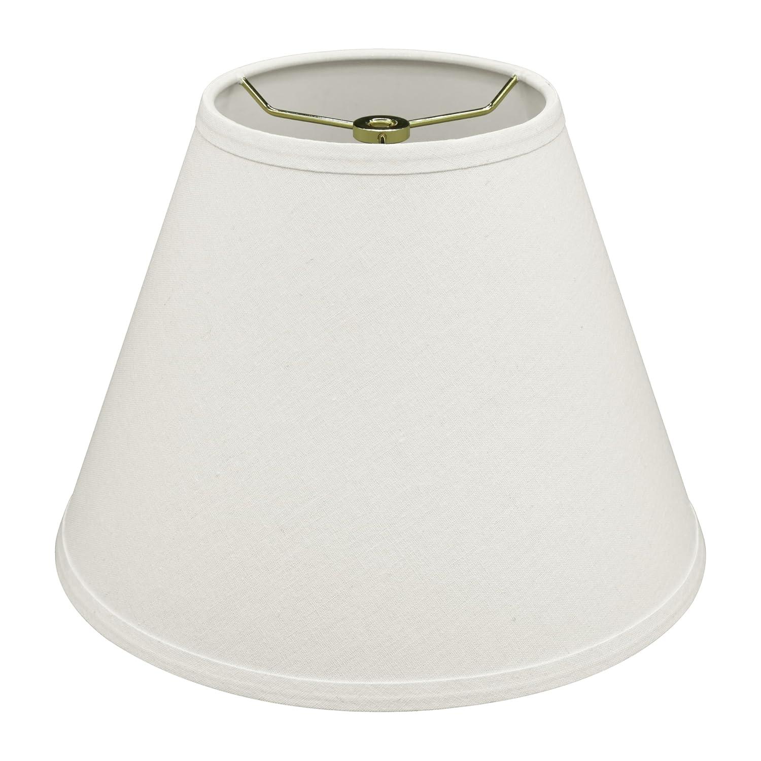 Aspen Creative 32637A Transitional Empire Shape Spider Construction Lamp Shade in White, 6" Top x 12" Bottom x 9" Slant Height