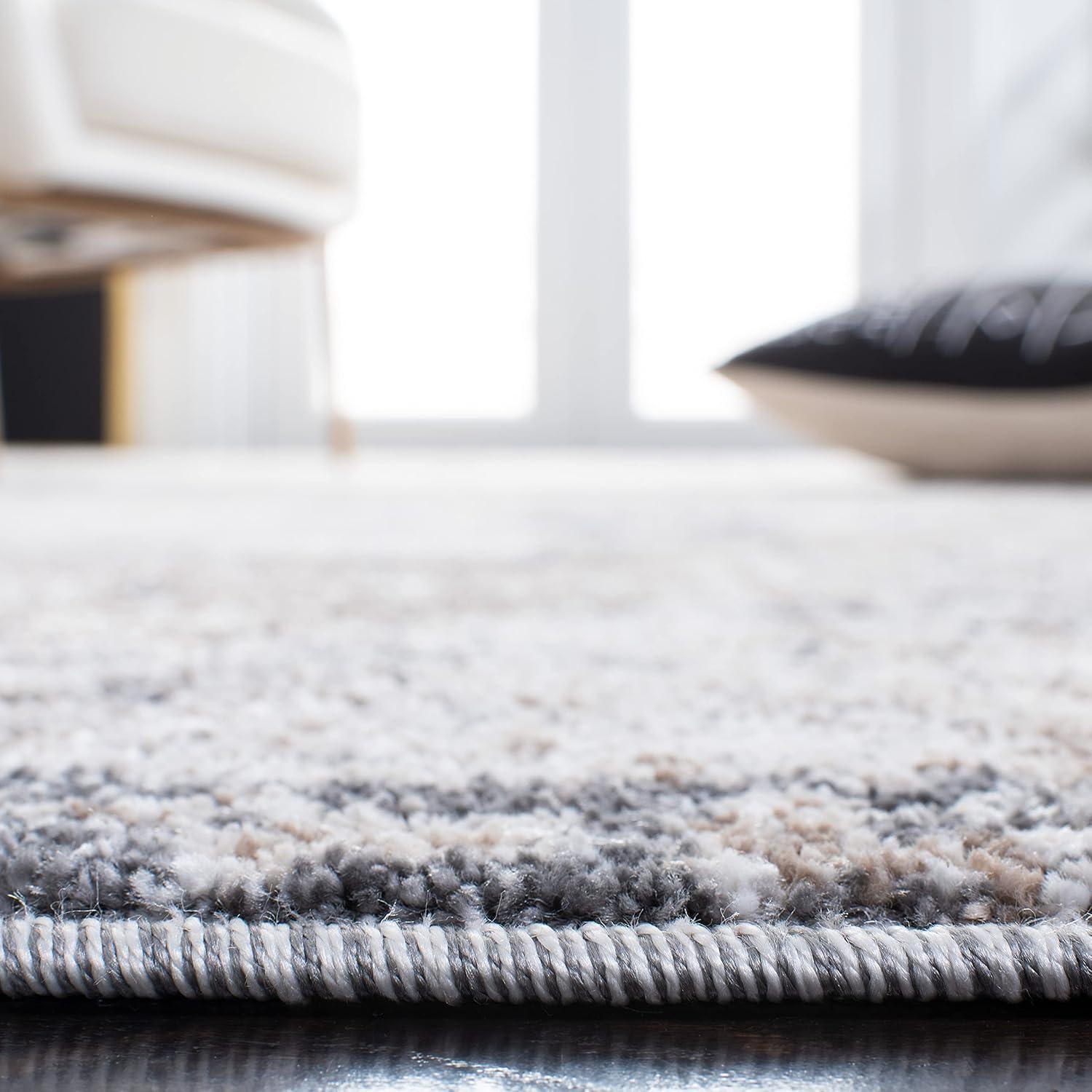 Aston ASN705 Power Loomed Indoor Runner Rug - Ivory/Grey - 2'x8' - Safavieh