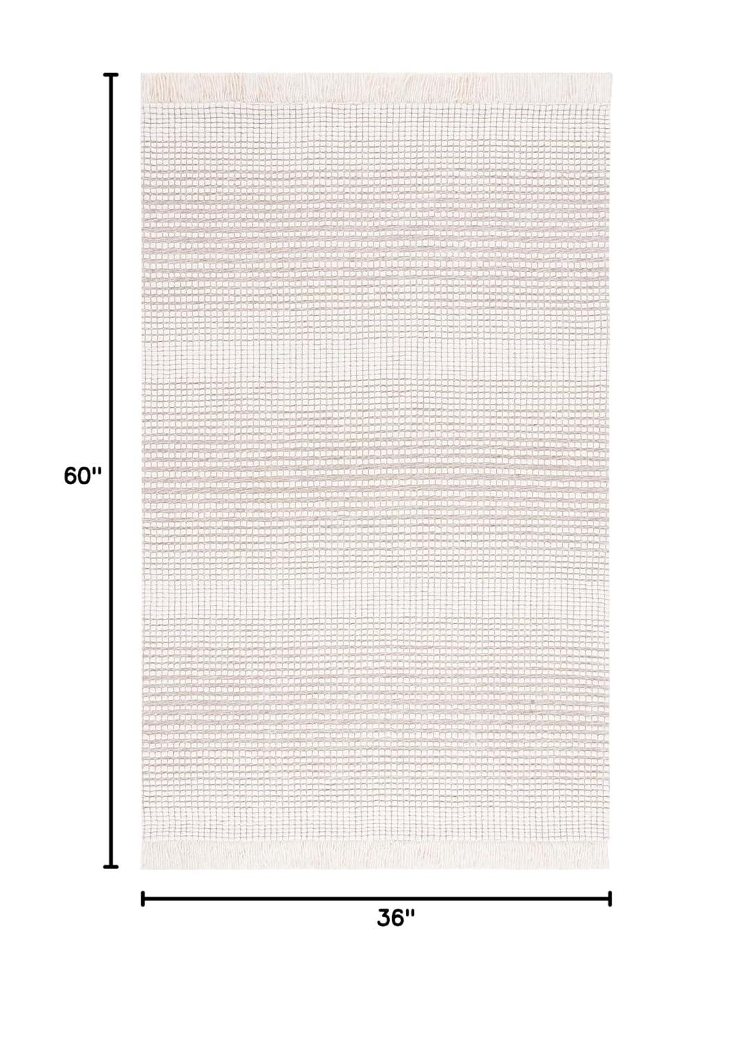 Marbella MRB208 Hand Woven Indoor Accent Rug - Ivory/Beige - 3'x5' - Safavieh