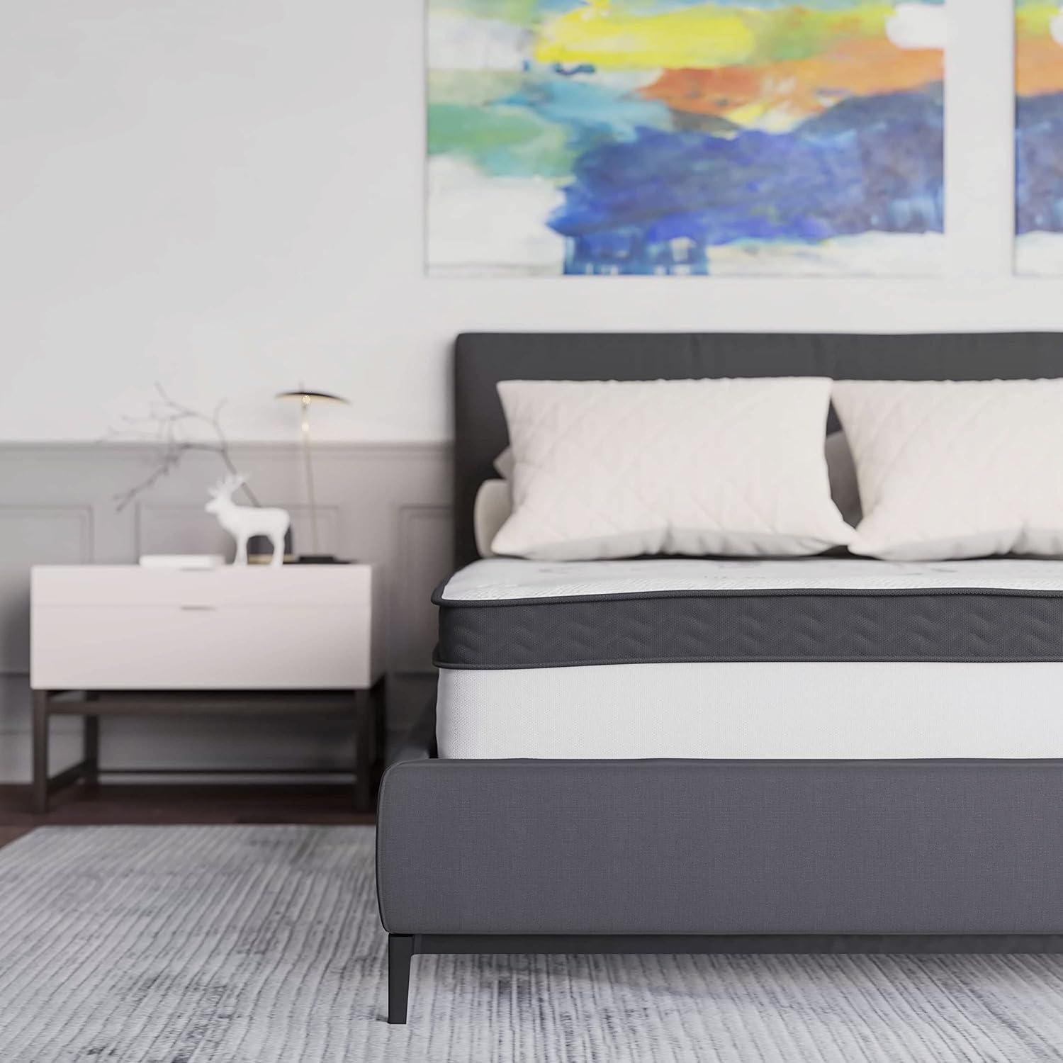 Flash Furniture Capri Comfortable Sleep 10 Inch CertiPUR-US Certified Hybrid Pocket Spring Mattress, Full Mattress in a Box