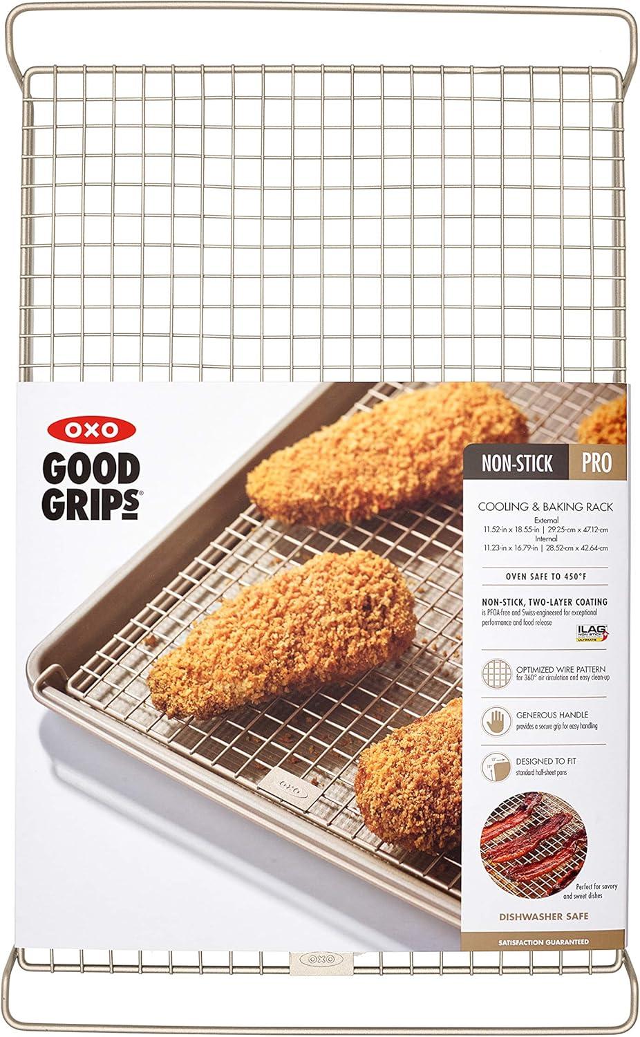 Rectangular Non-Stick Metal Cooling and Baking Rack