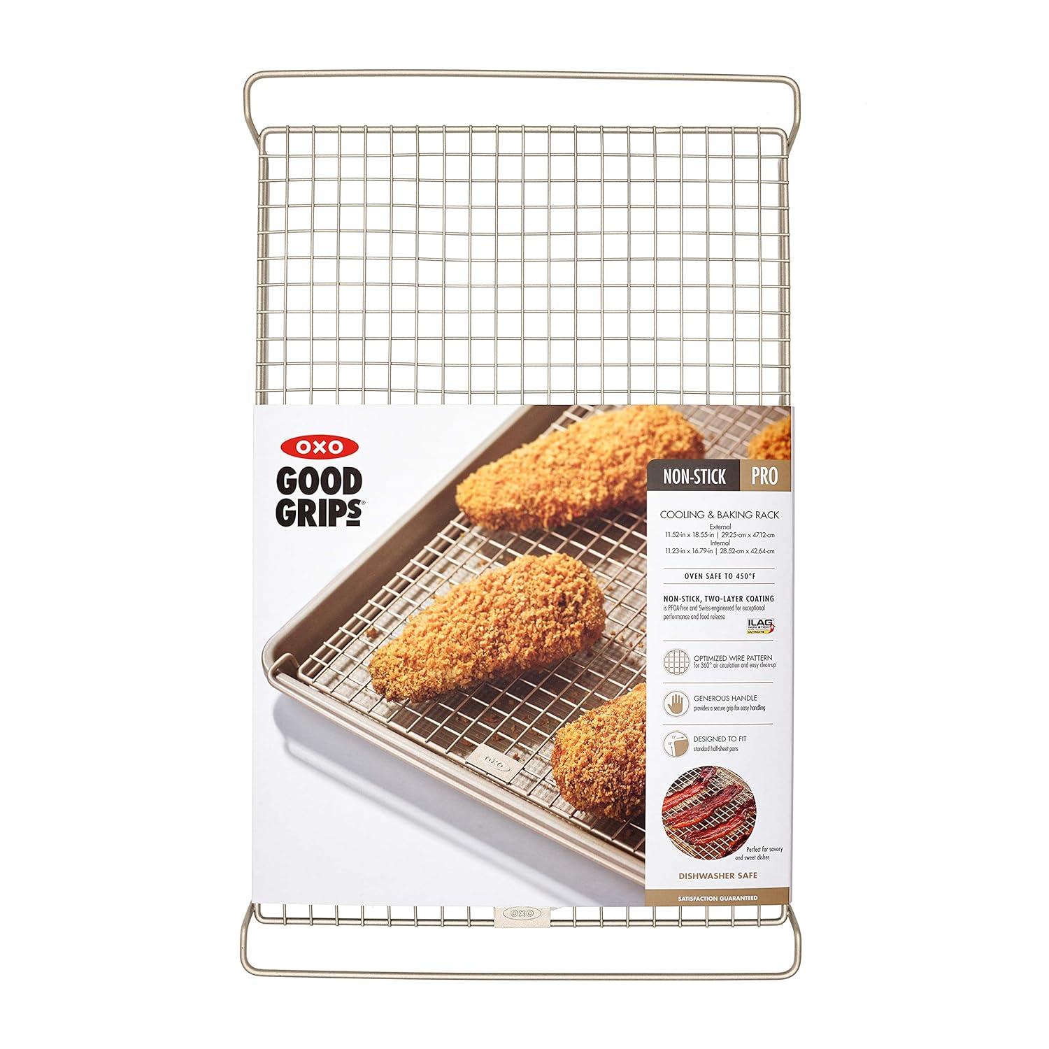 Rectangular Non-Stick Metal Cooling and Baking Rack
