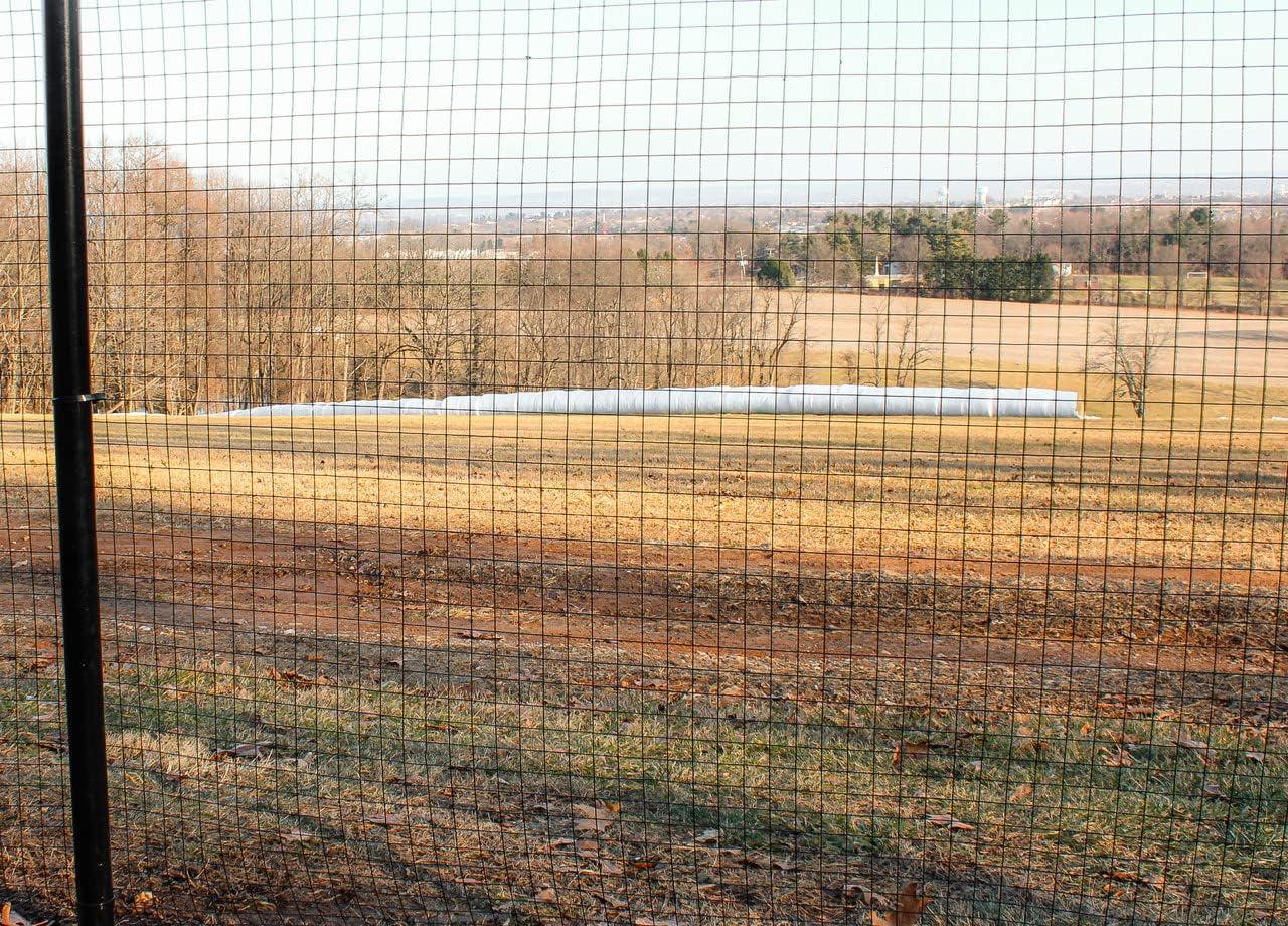 Trident Fence 6' x 100' 16ga. Welded Wire Fence Roll Black PVC Coated - 2"x 2" Mesh