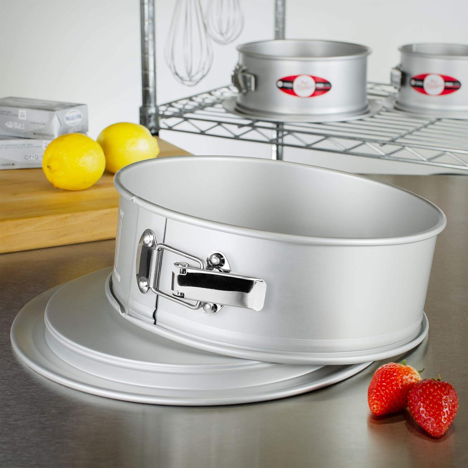 Fat Daddio's PSF-103 Anodized Aluminum Springform Pan, 10 x 3 Inch, Silver