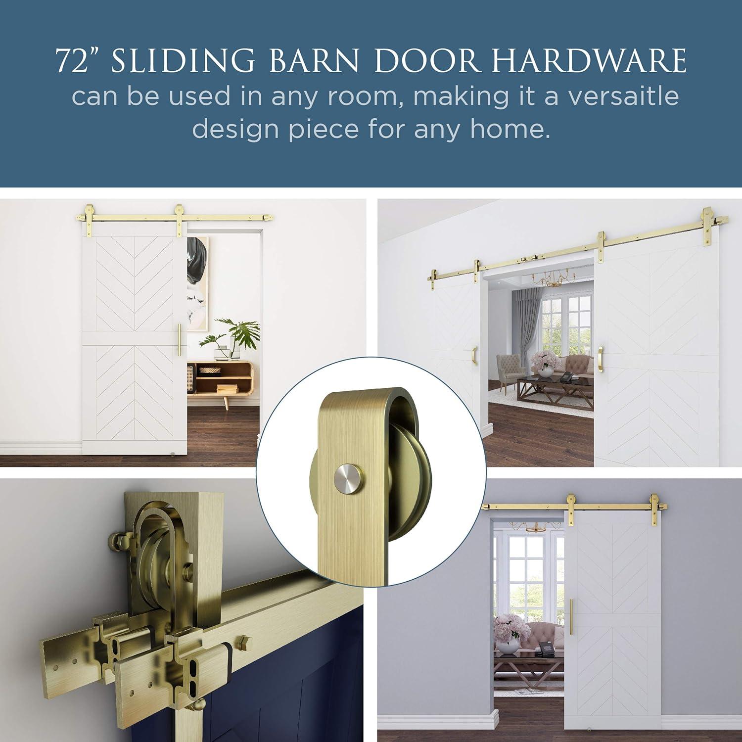 72" Designer Interior Barn Door Kit with Soft Close