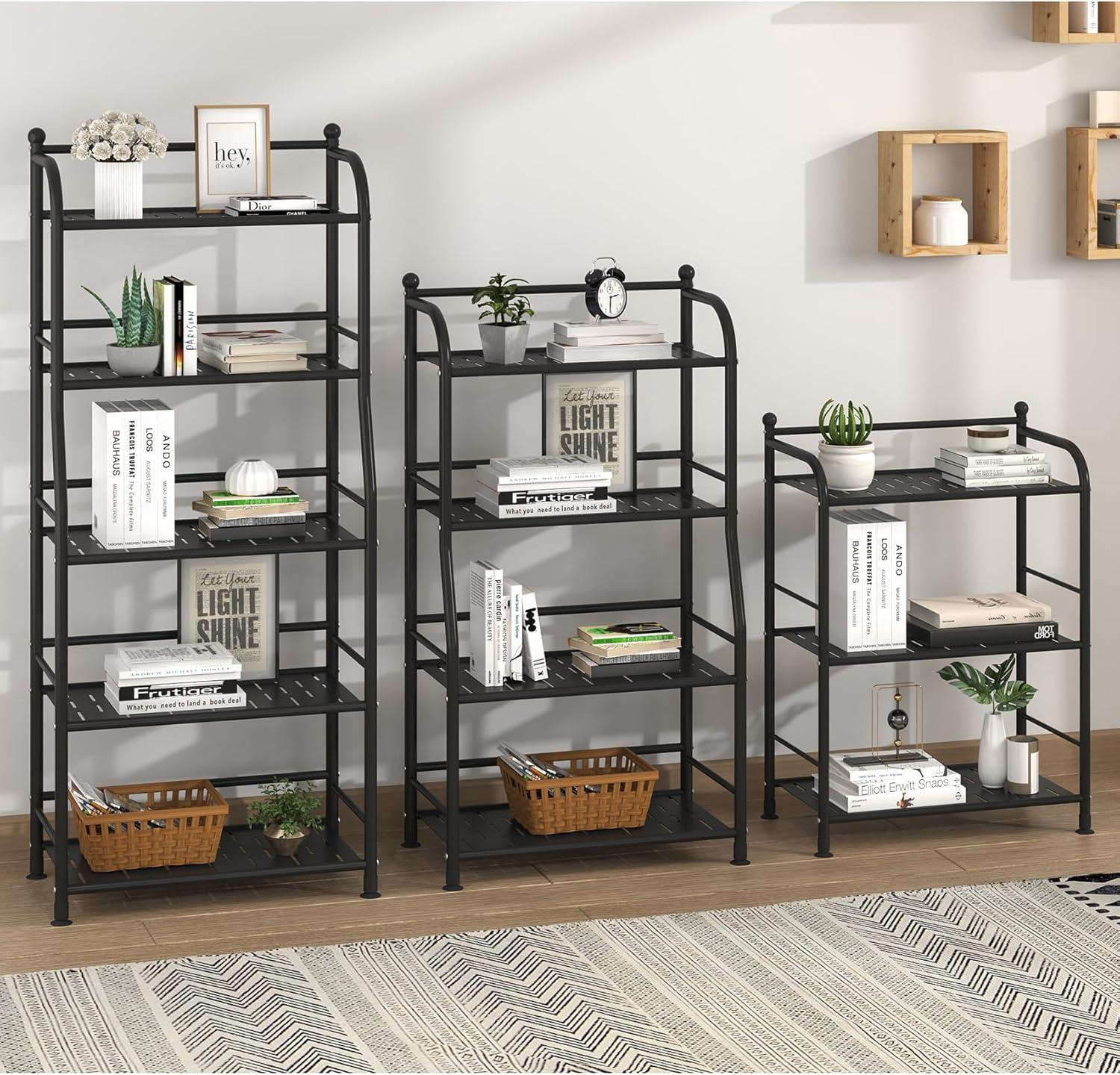 Rebrilliant Metal Shelf Storage Shelves, Living Room Shelves, Corner Kitchen Storage Shelves, Indoor Plant Shelves