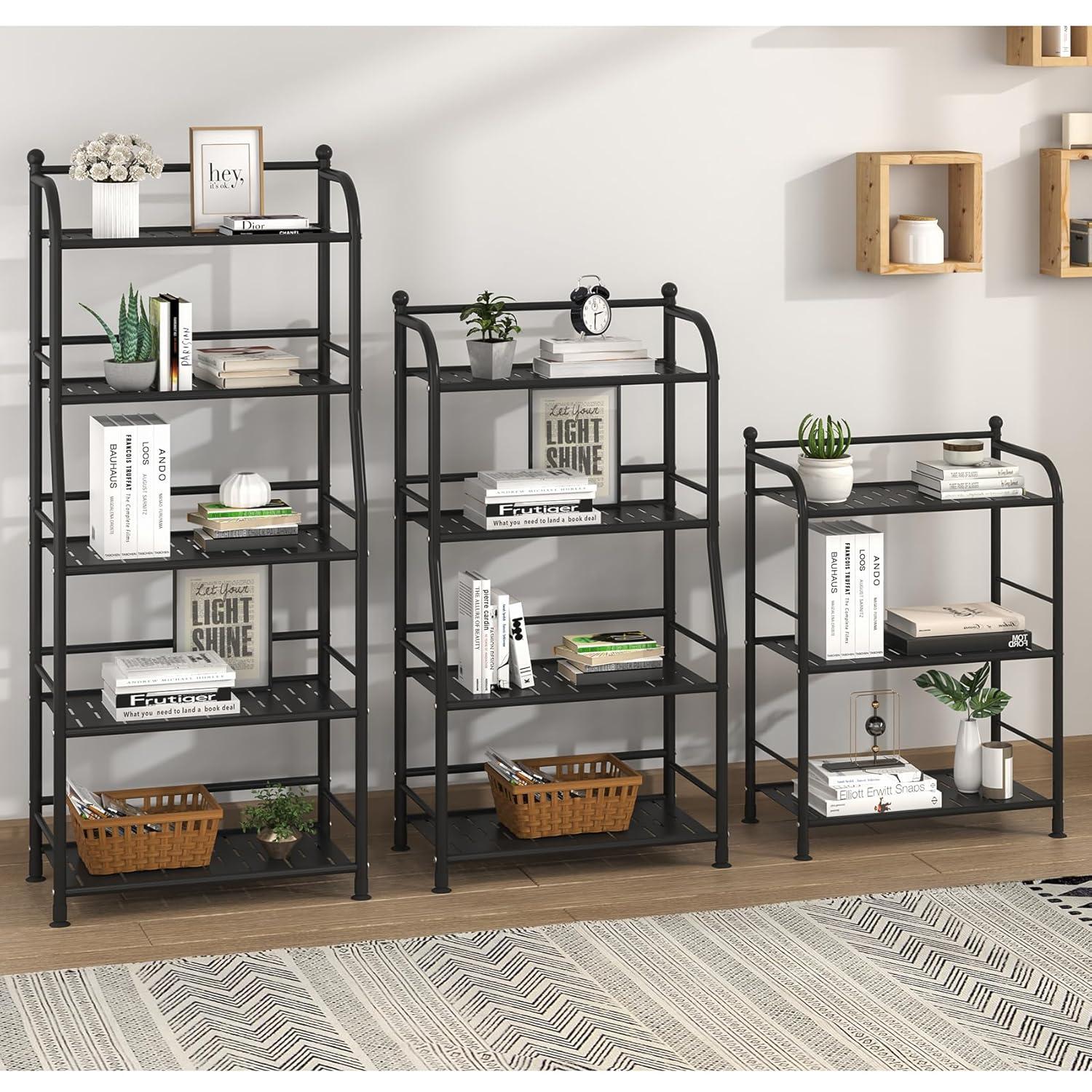 Rebrilliant Metal Shelf Storage Shelves, Living Room Shelves, Corner Kitchen Storage Shelves, Indoor Plant Shelves