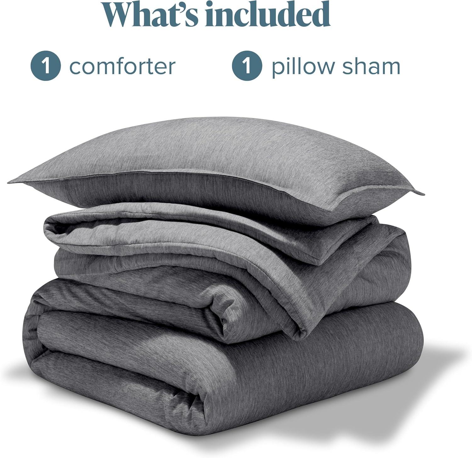 Bare Home Bare Home Heathered Comforter Set - Ultra-Soft - Goose Down Alternative - All Season Warmth