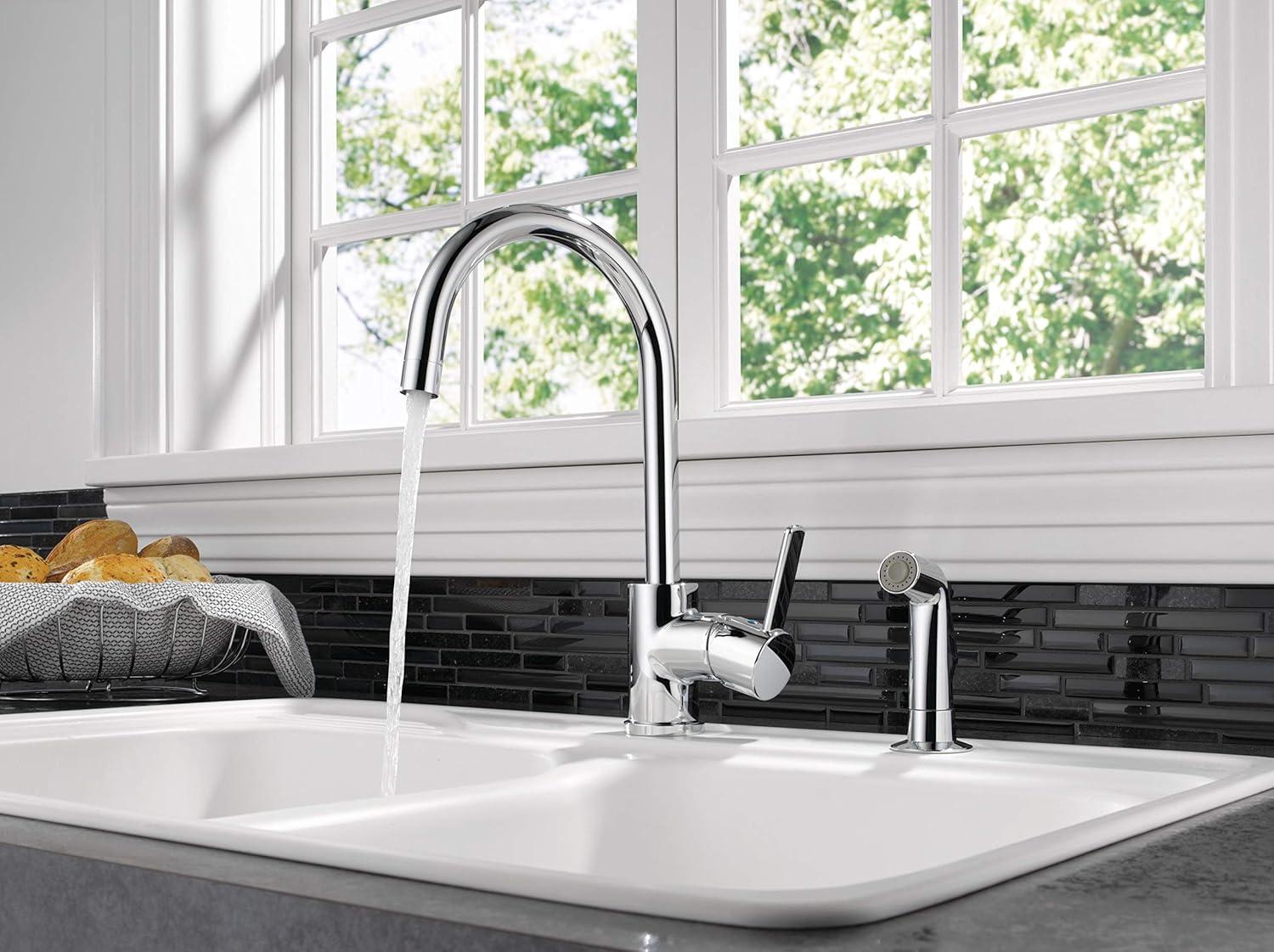 Precept Single Handle Kitchen Faucet with Side Spray