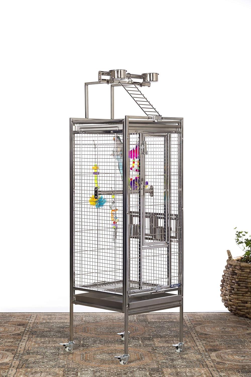 Prevue Pet Products Small Stainless Steel Play Top Bird Cage 3451