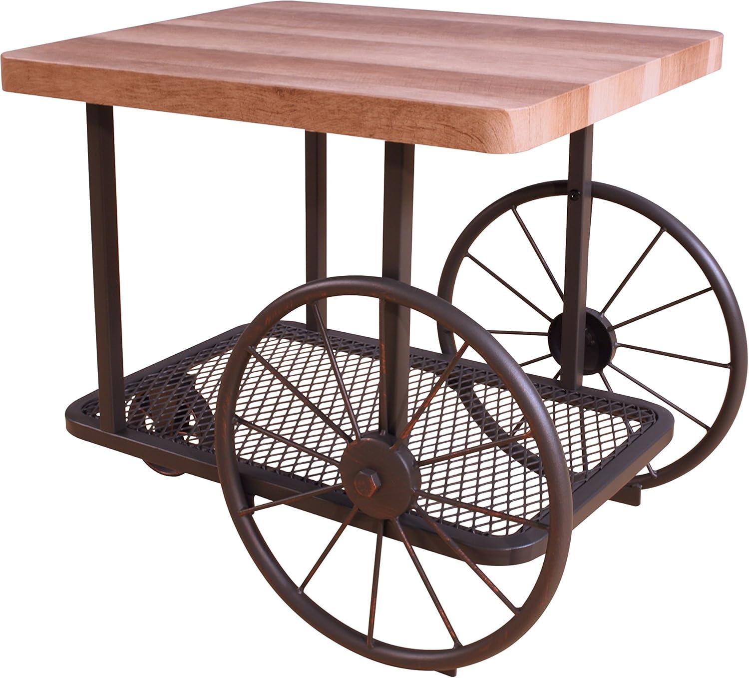 Sofa Table Wheel Table with Bottom Shelf & Easy Mobility, Wooden Table Bedside Table End Table Side Table for Bedroom Living Room Office, Dinning Table for Kids Teens Adults, Oak Table