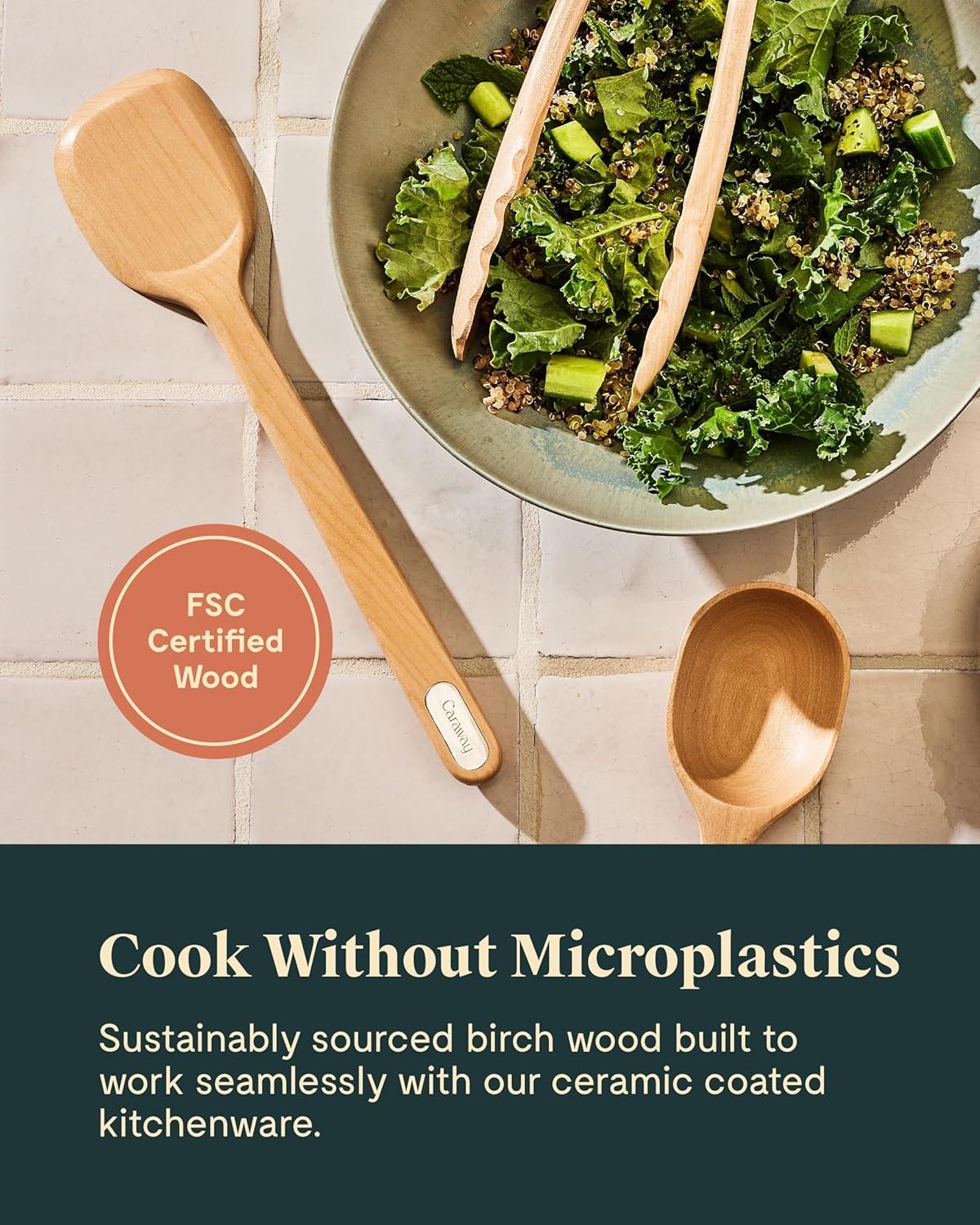 Caraway Birch Wood Utensils, Set of 5