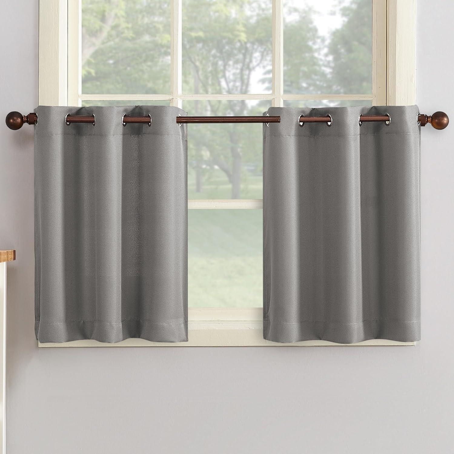 No. 918 Montego Window Curtain Valance/Kitchen Curtains, Set of 2, 56" x 24"