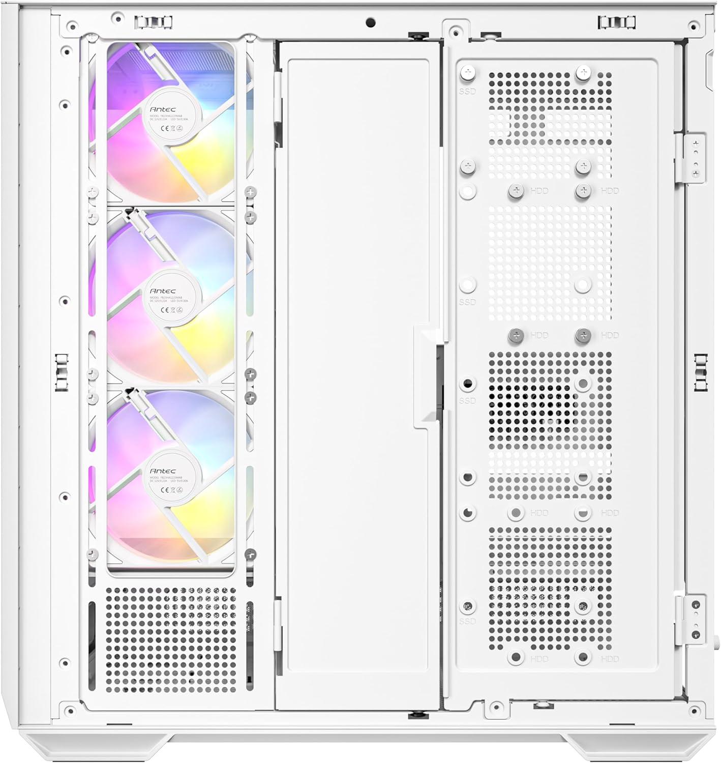 Antec C7 ARGB White, RTX 40 GPU Support, 4 x 120mm ARGB PWM Fans Included, Vertical GPU Cooling, Type-C 10Gbps, Seamless Tempered Glass Front & Side Panels, 360mm Radiator Support, Mid-Tower E-ATX PC