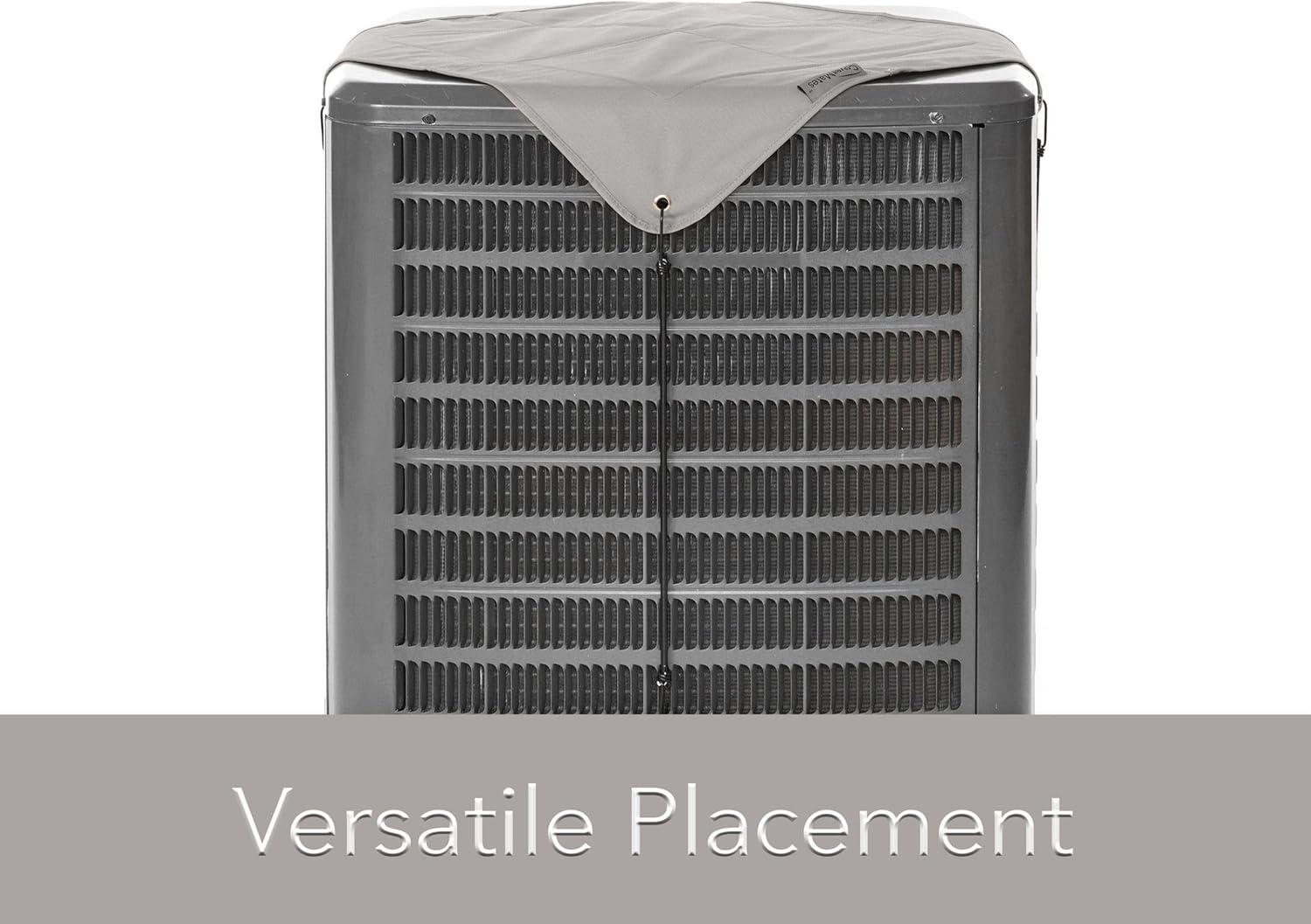 Covermates Armor Top Air Conditioner Cover â€“ Durable Outdoor Protection for AC Units, Ultima 600D Polyester, Armor Top 24W x 24D, Ripstop Grey