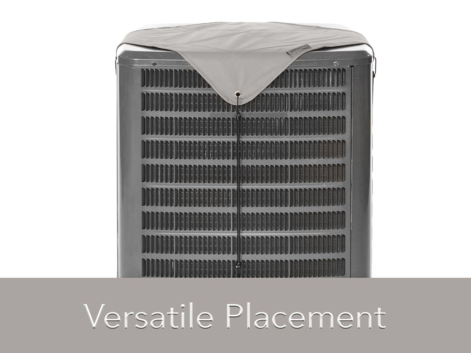 Covermates Armor Top Air Conditioner Cover â€“ Durable Outdoor Protection for AC Units, Ultima 600D Polyester, Armor Top 24W x 24D, Ripstop Grey