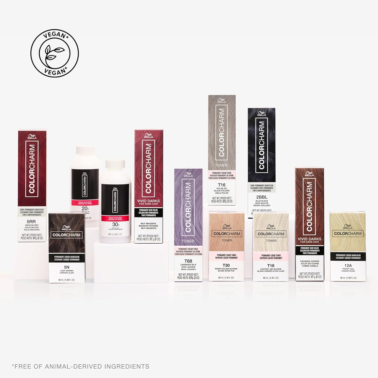 Wella Color Charm Gloss & Refresh Demi-Permanent Cream Hair Color - 5N - Lightest Neutral Brown
